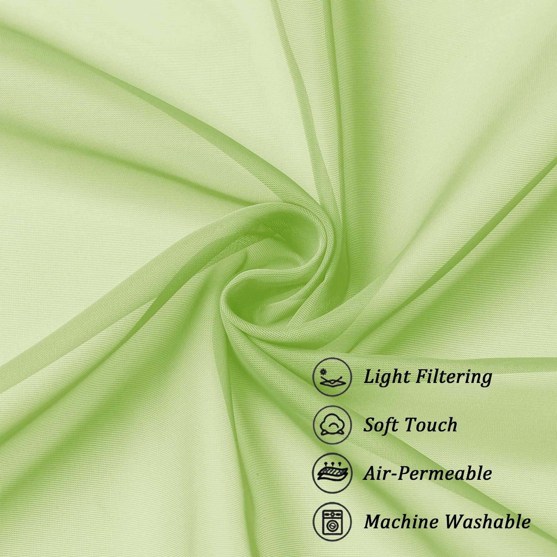 Extra Long Sheer Curtains 120 Inches Long 2 Panels Set (2 Count)