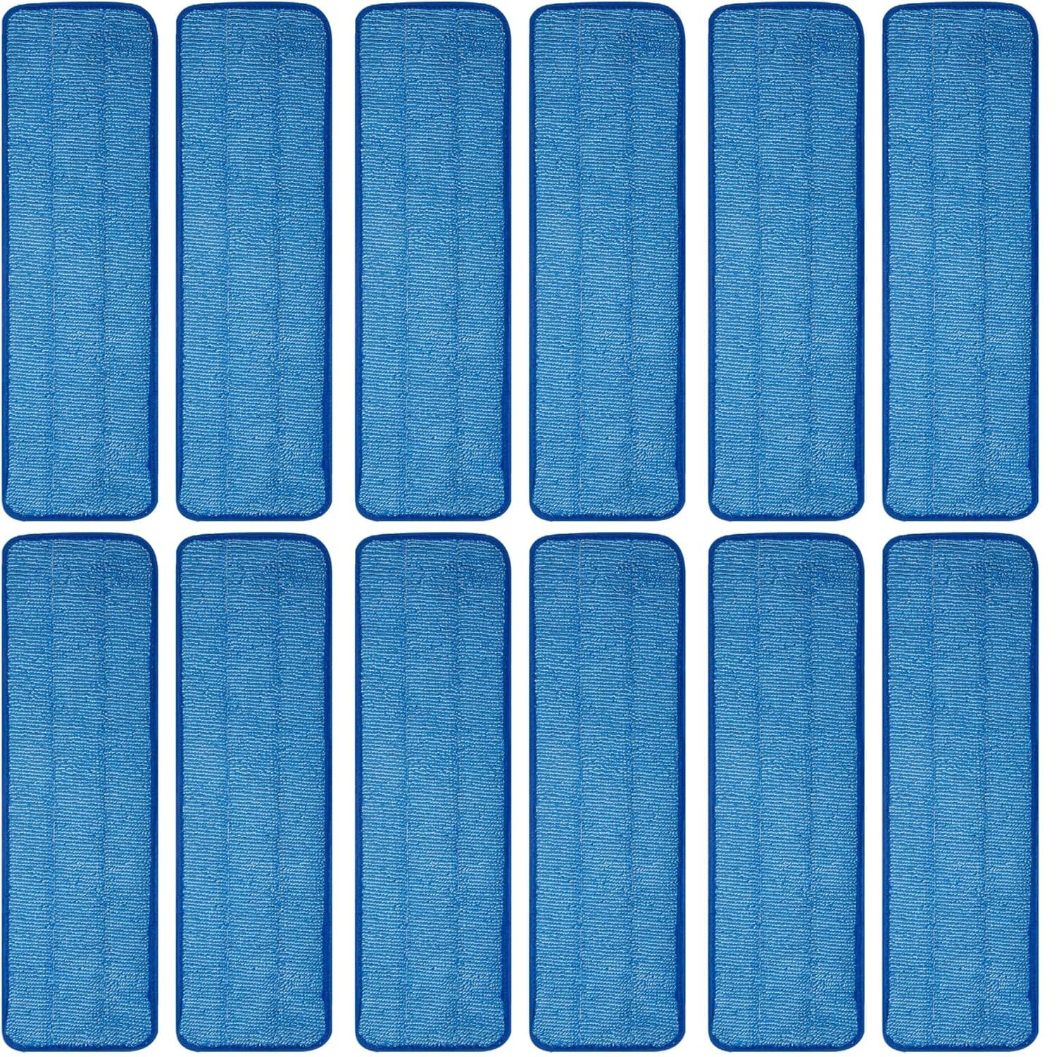 12 Pack of 18 inch Microfiber Pad Universal for Commercial (12 Count)