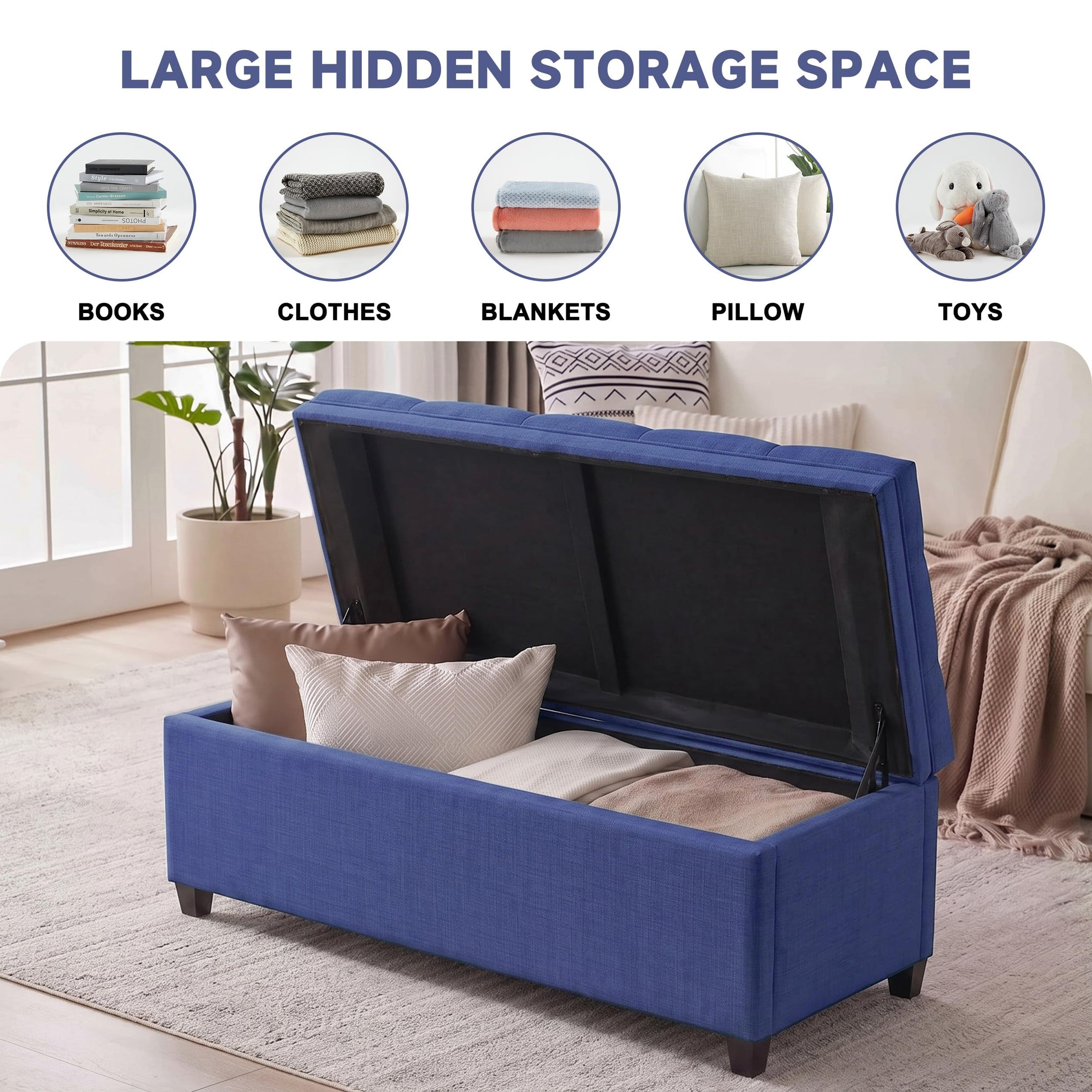43 Inch Storage Ottoman