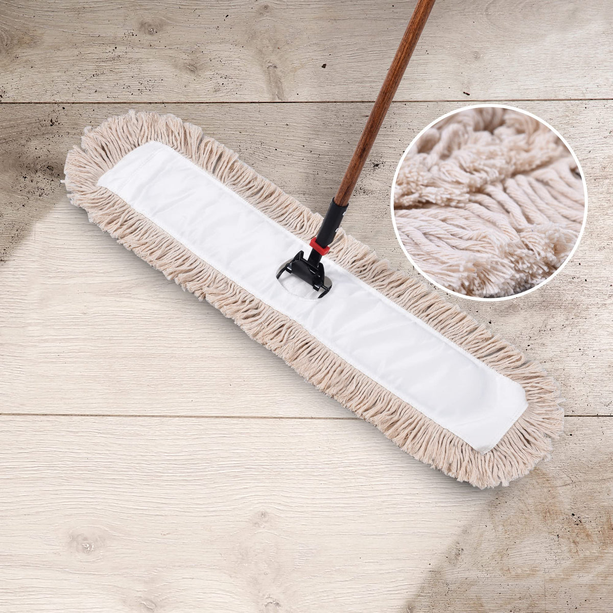Matthew Cleaning 36'' Cotton Dust Mop Refill Washable Thick Tufted Replacement Heads for Residential & Commercial Use Fit All 36'' Dust Mop Frames (12 Count) - ModHome Supplies
