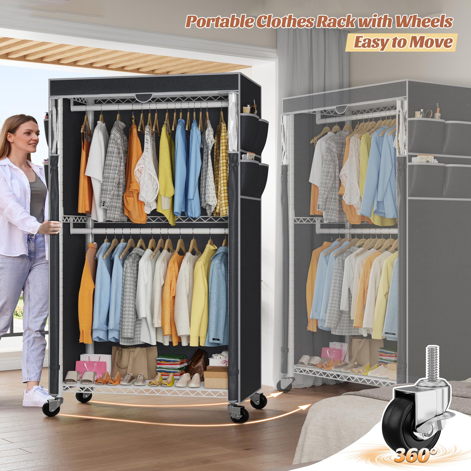 Clothes Rack with Cover