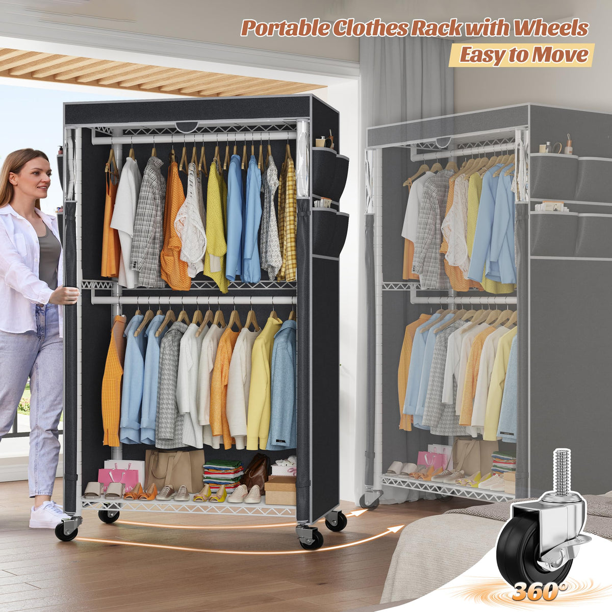 Clothes Rack with Cover