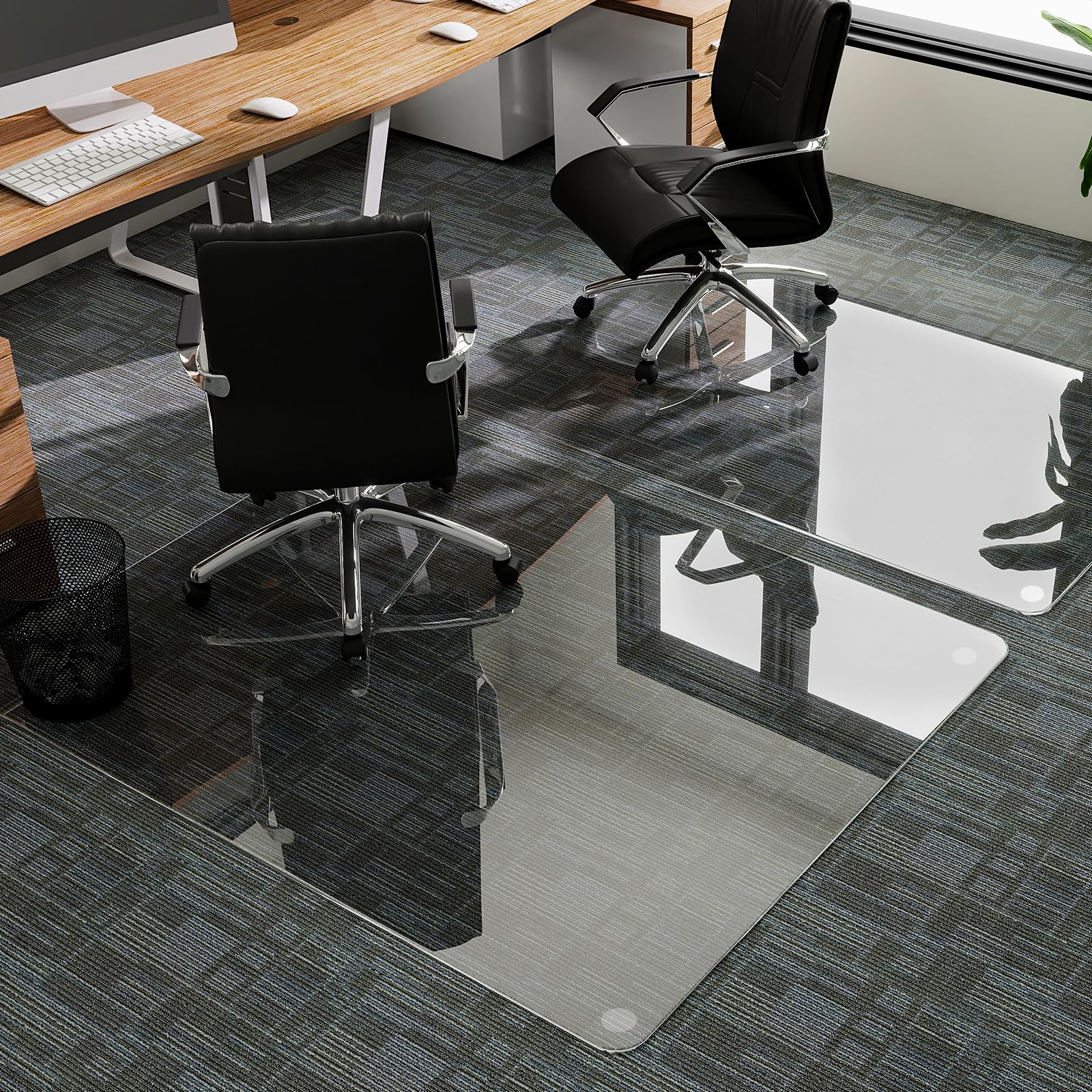 54"x32" Tempered Glass Chair Mat