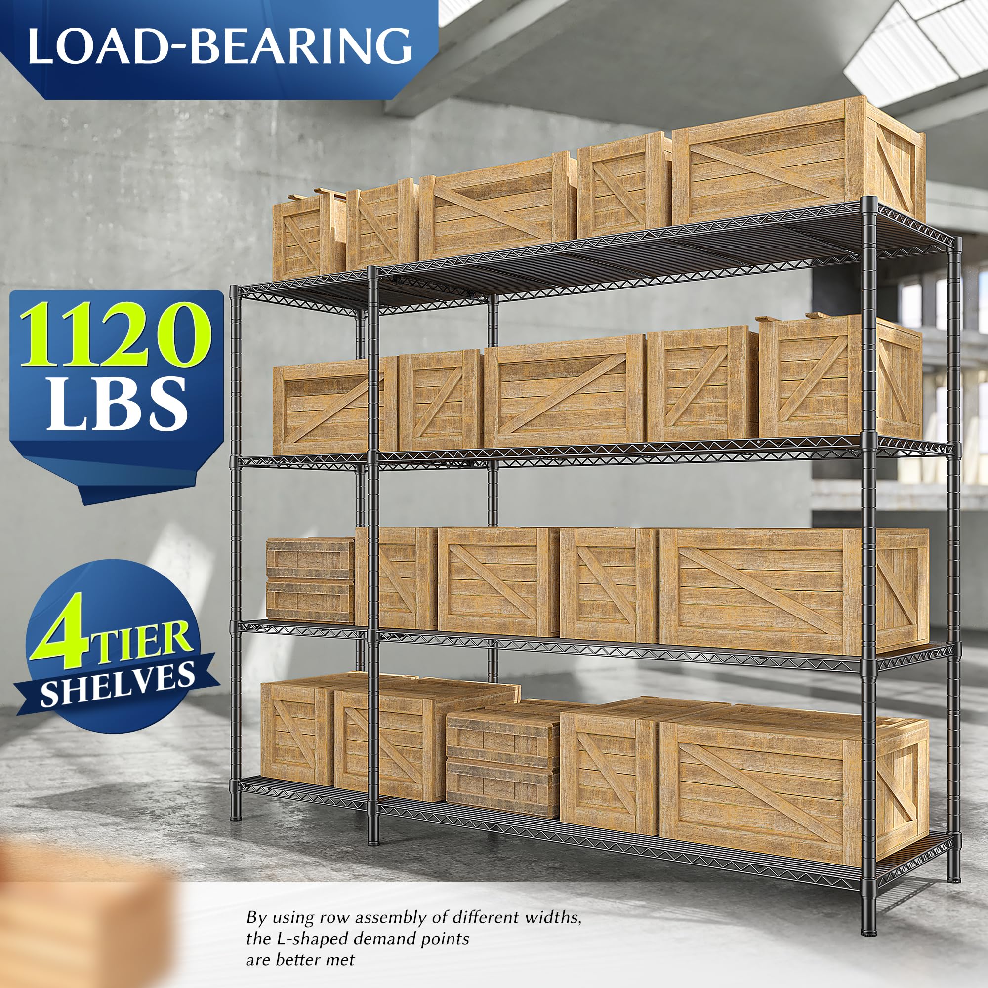 52.4W Wire Shelving Rack (2 Count)