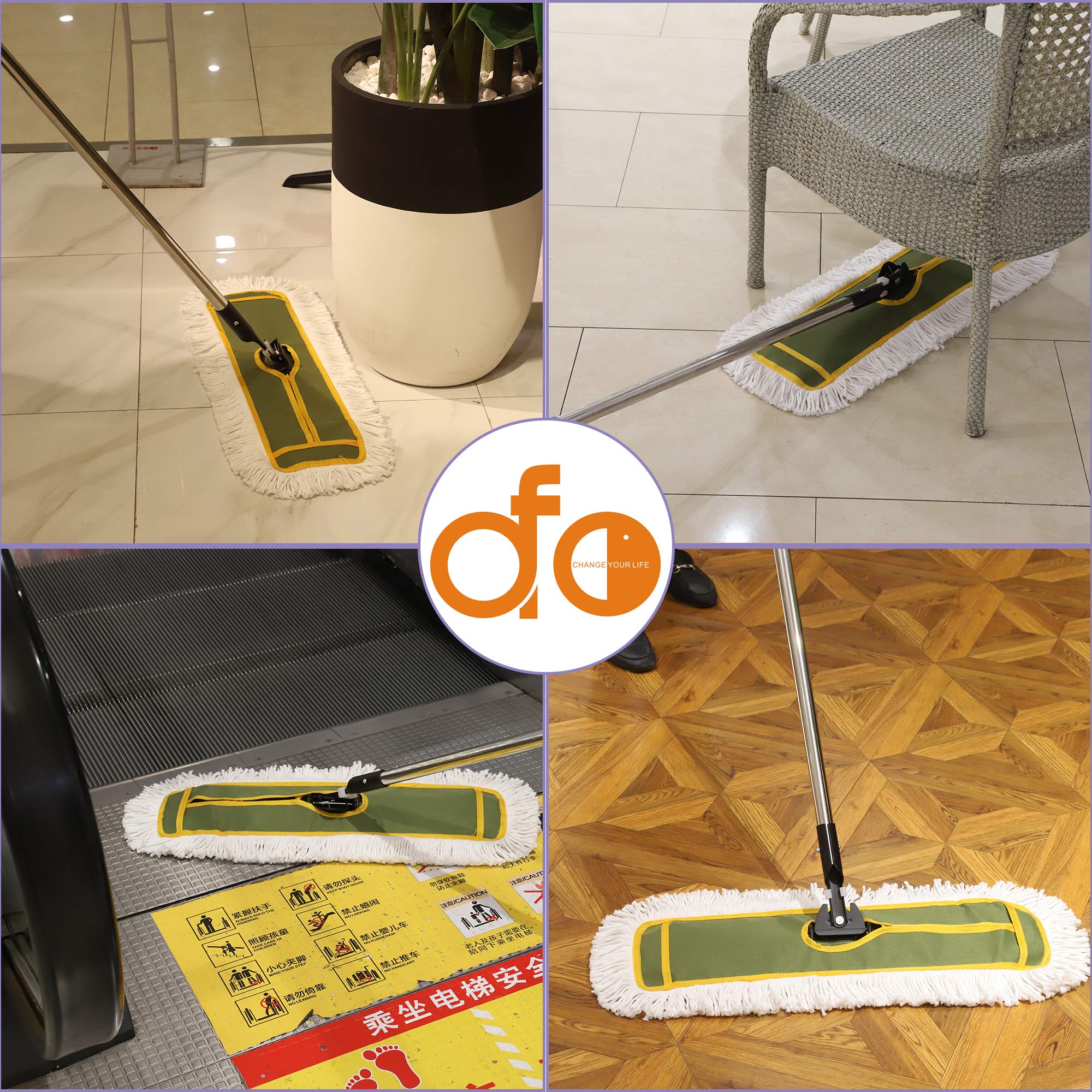 OFO 24inch Industrial Commercial Dust Mop 2 Sets (2 Count) - ModHome Supplies