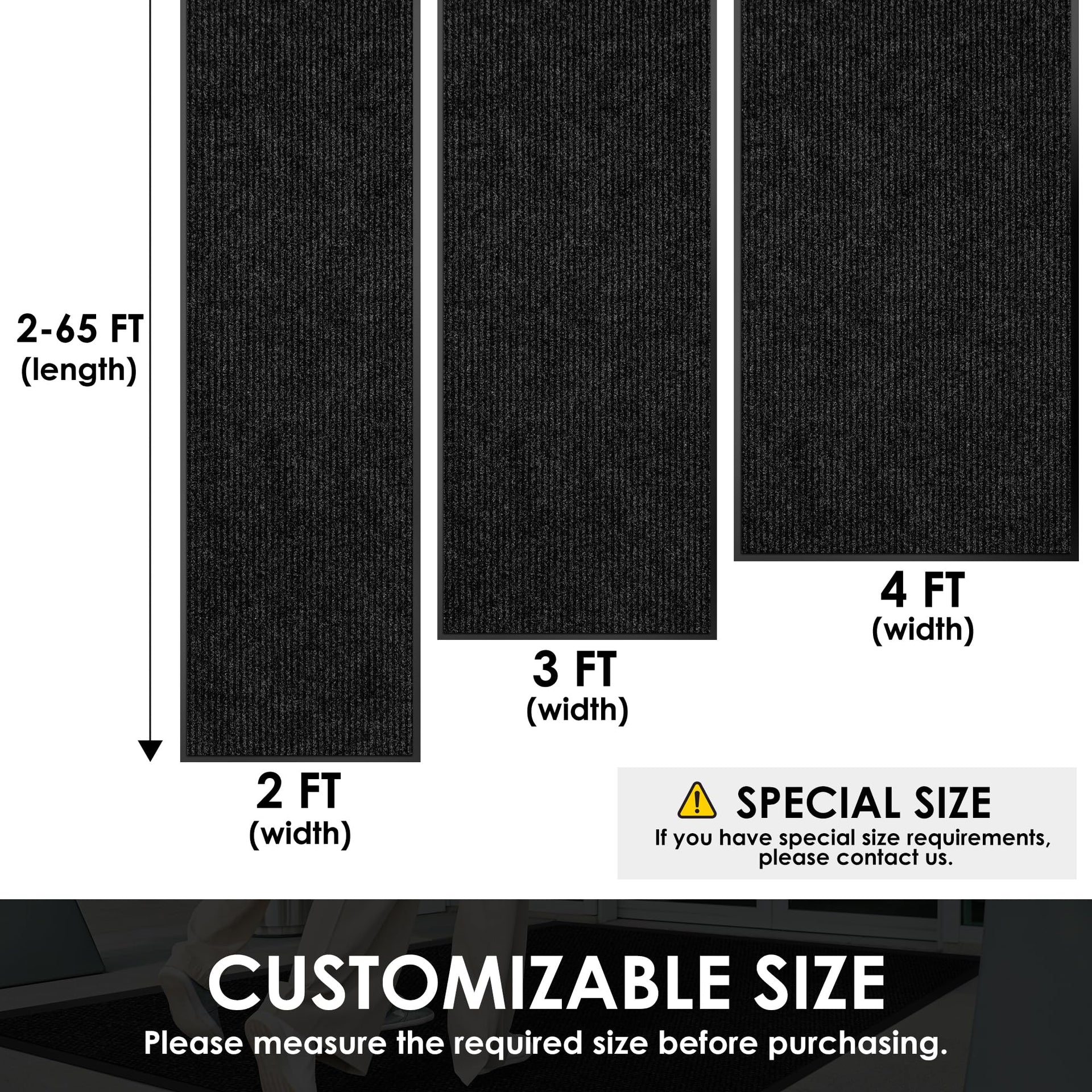 2ft x 14ft Commercial Front Door Mat