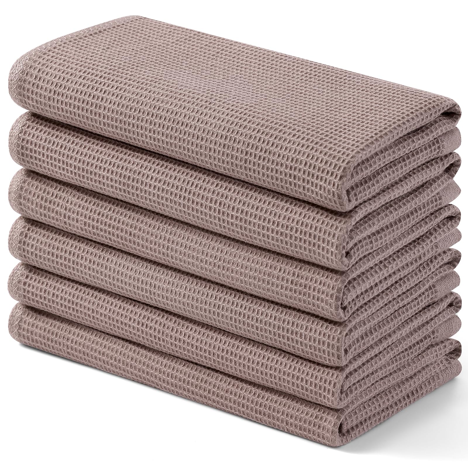 100% Cotton Waffle Weave Kitchen Towels (6 Count)