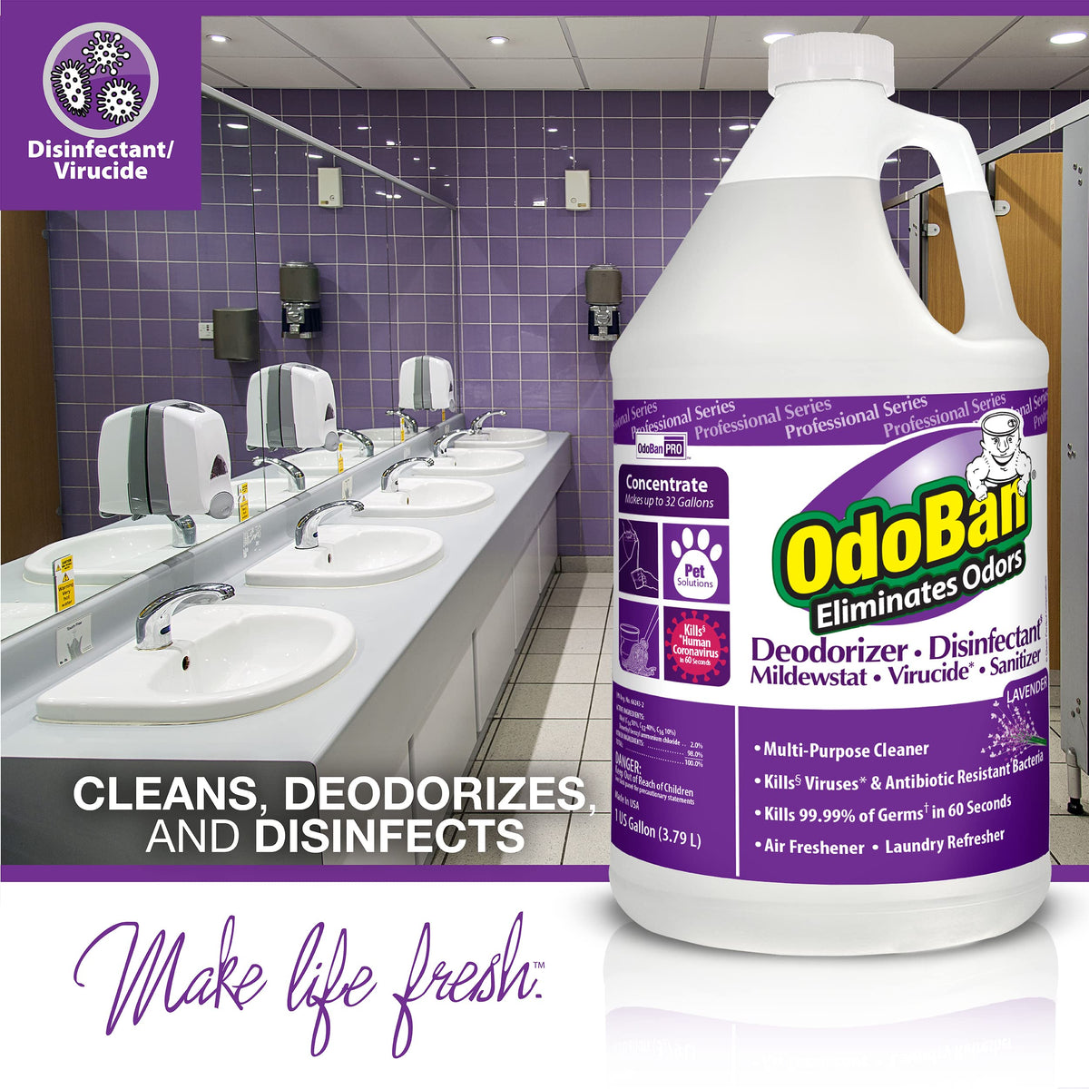 Professional Disinfectant and Odor Eliminator Concentrate (384 Fl Oz)