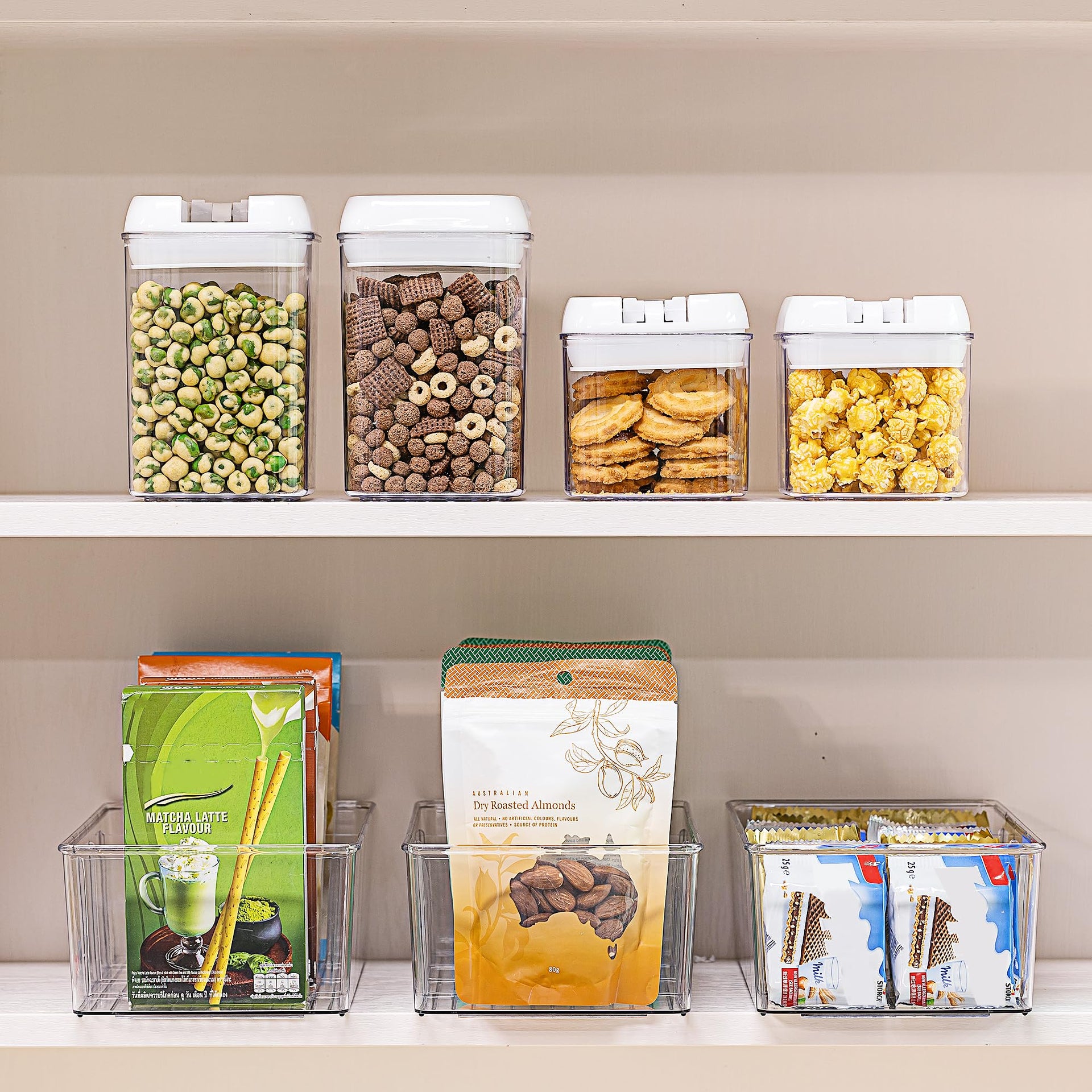 6 Pack Food Storage Organizer Bins (6 Count)