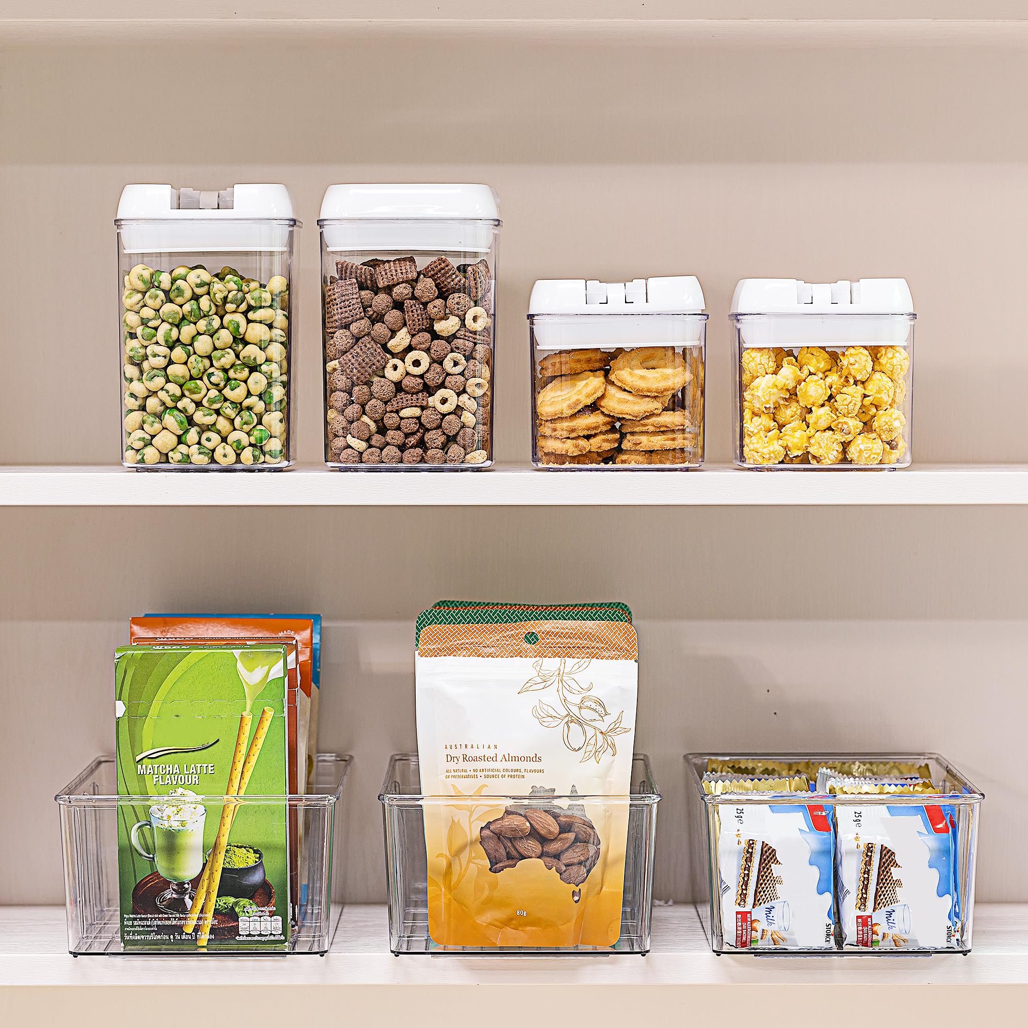6 Pack Food Storage Organizer Bins (6 Count)