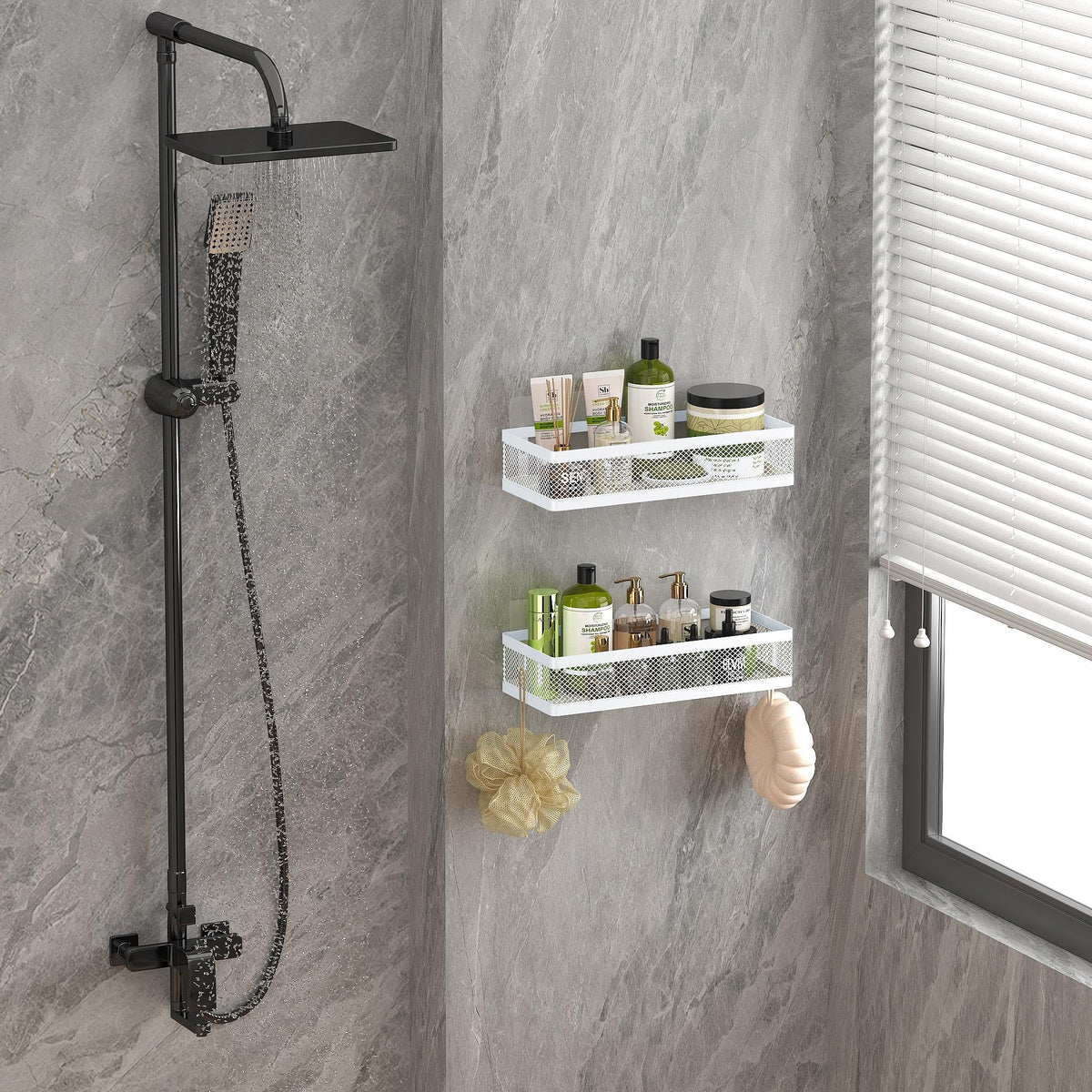 Mesh Shower Caddy Wall Mount (2 Count)