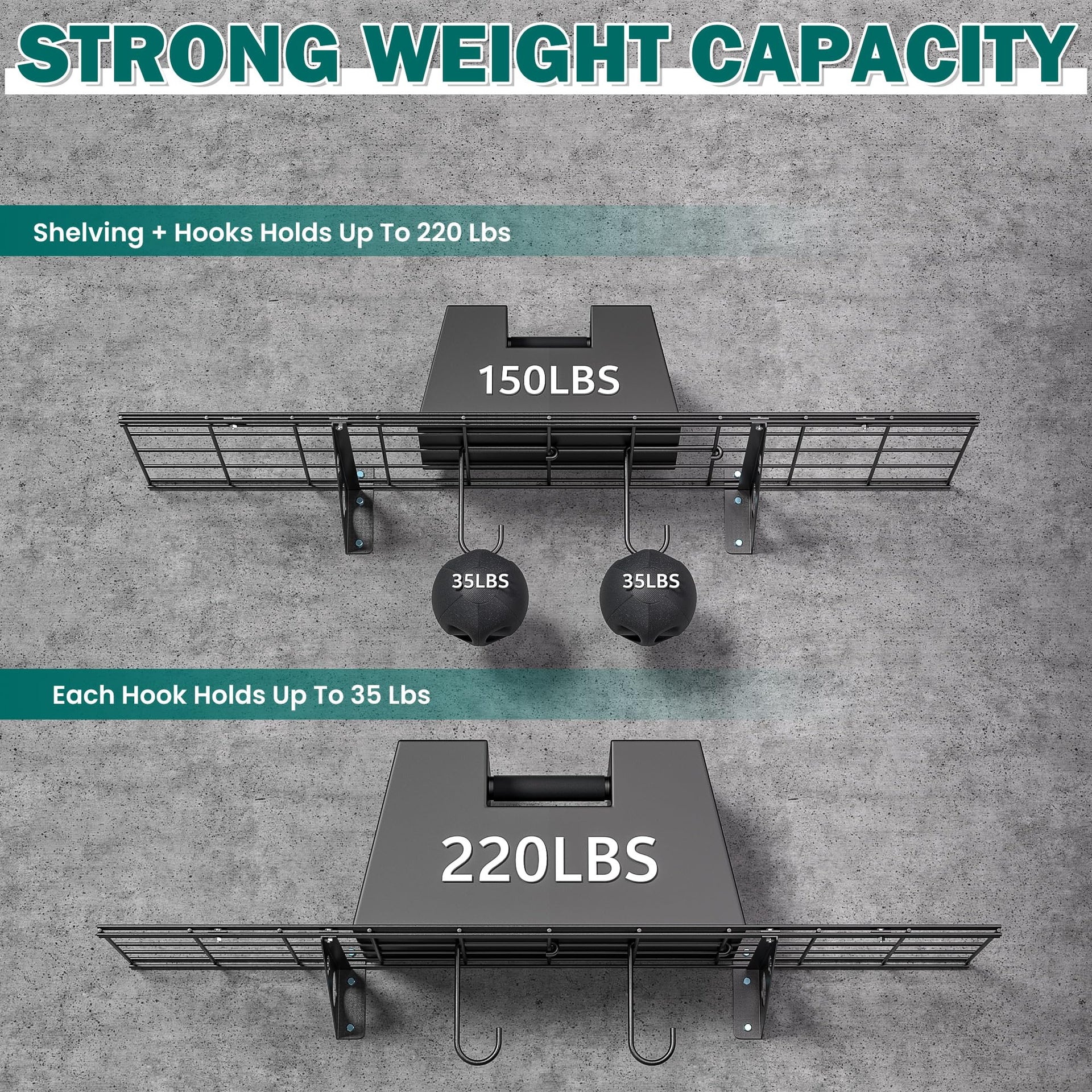Garage Wall Shelves (2 Count)