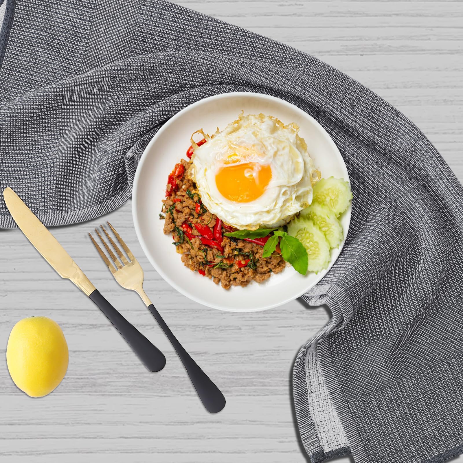 380 GSM Cotton Premium Kitchen Towels 6 Pack (6 Count)