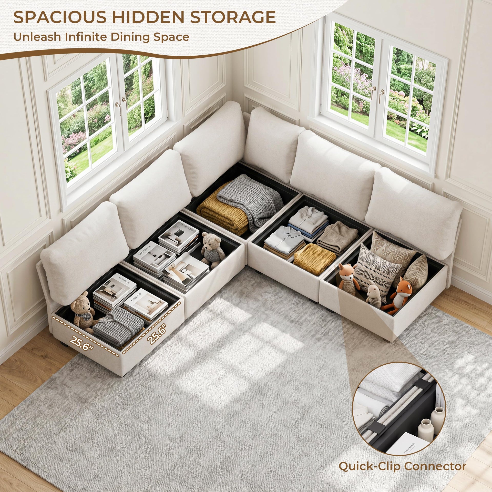 Breakfast Nook Bench with Storage