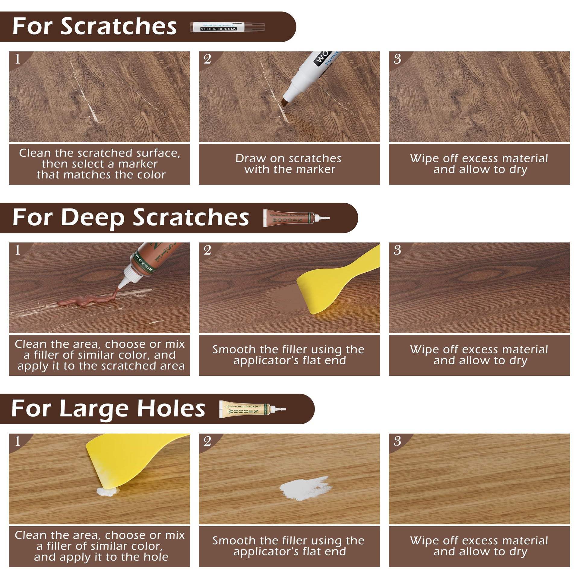 Wood Furniture Repair Kit (20 Count)