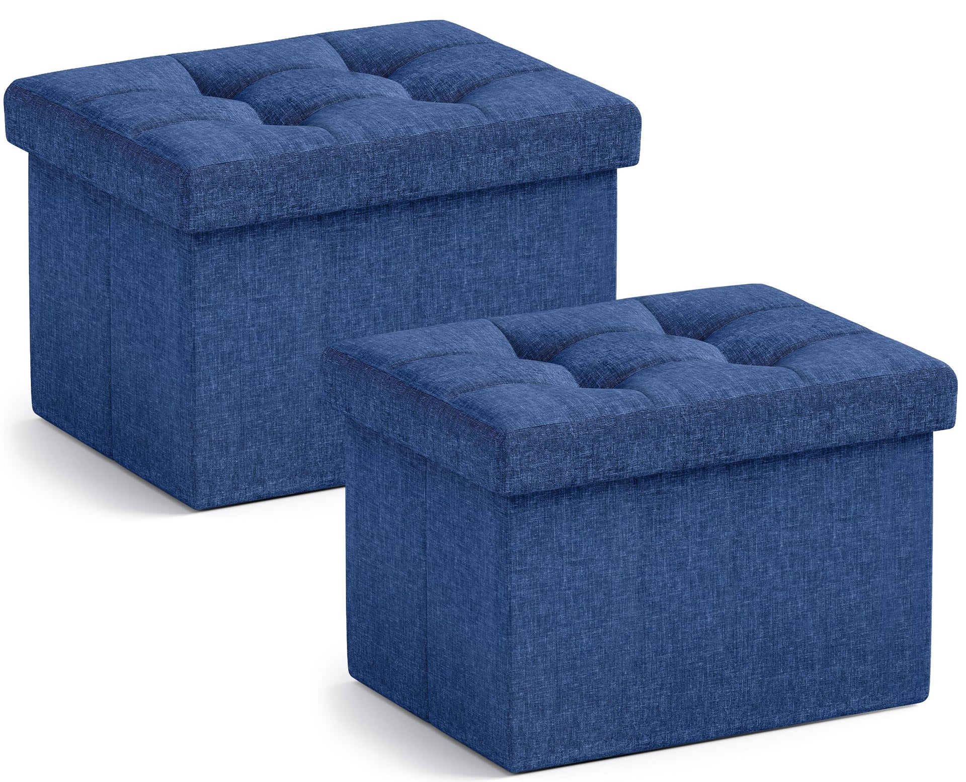Small Rectangle Storage Ottoman Set of 2