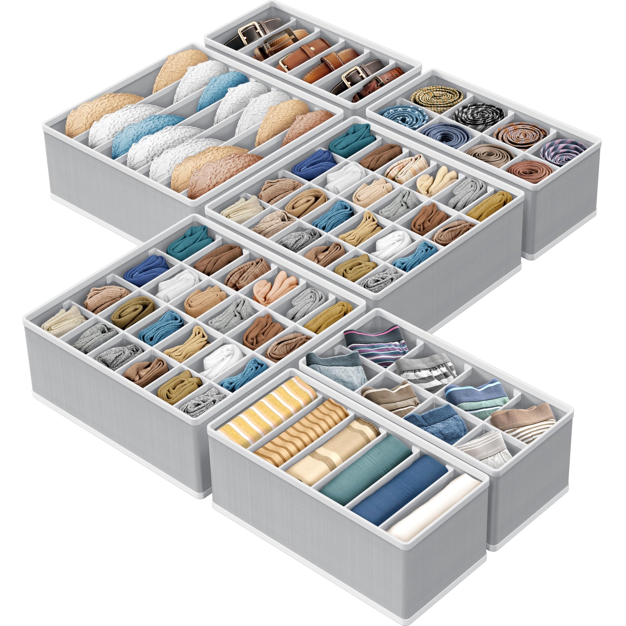 Closet Underwear Organizer Drawer Divider Assorted 7 pcs (7 Count)