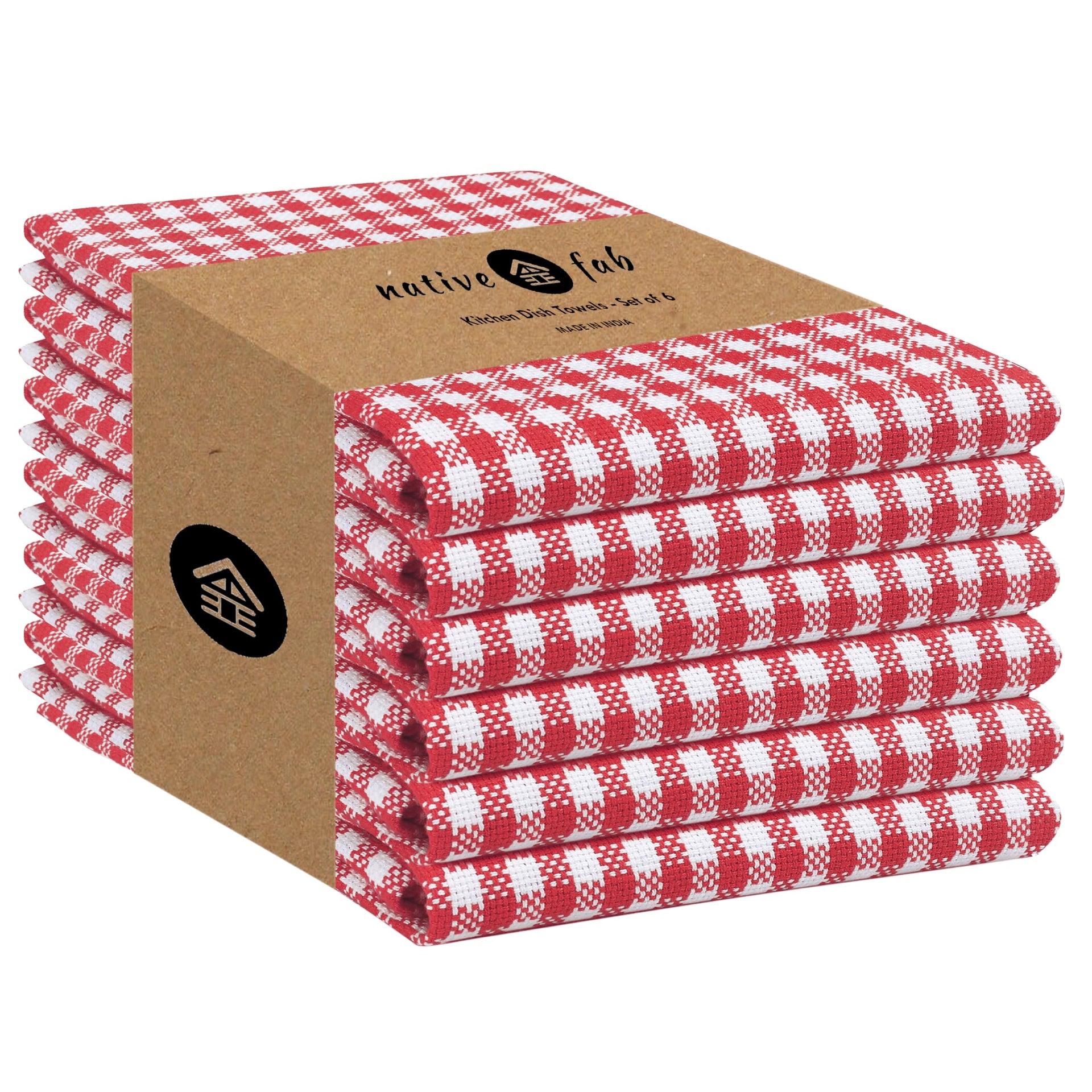 6 Pack Kitchen Towel with Hanging Loop 16x26 inches (6 Count)