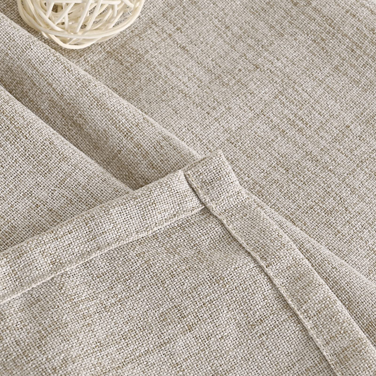 Natural Linen Semi Sheer Curtains 42X72 Inch Length 2 Panels (2 Count)