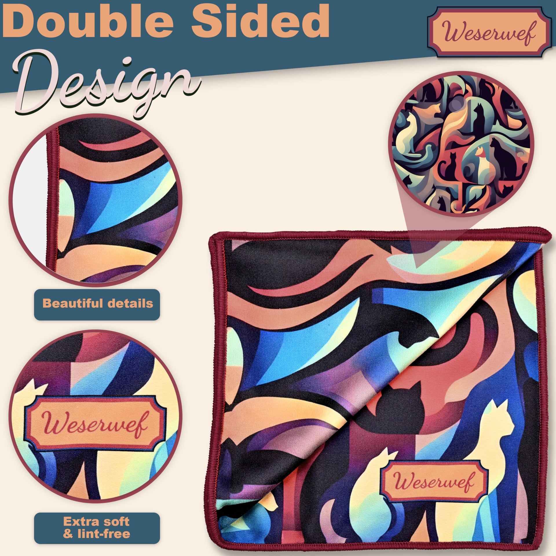 Design Microfiber Glasses Cleaning Cloth