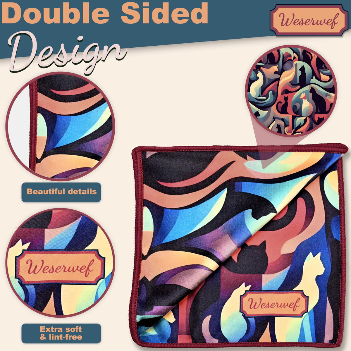 Design Microfiber Glasses Cleaning Cloth