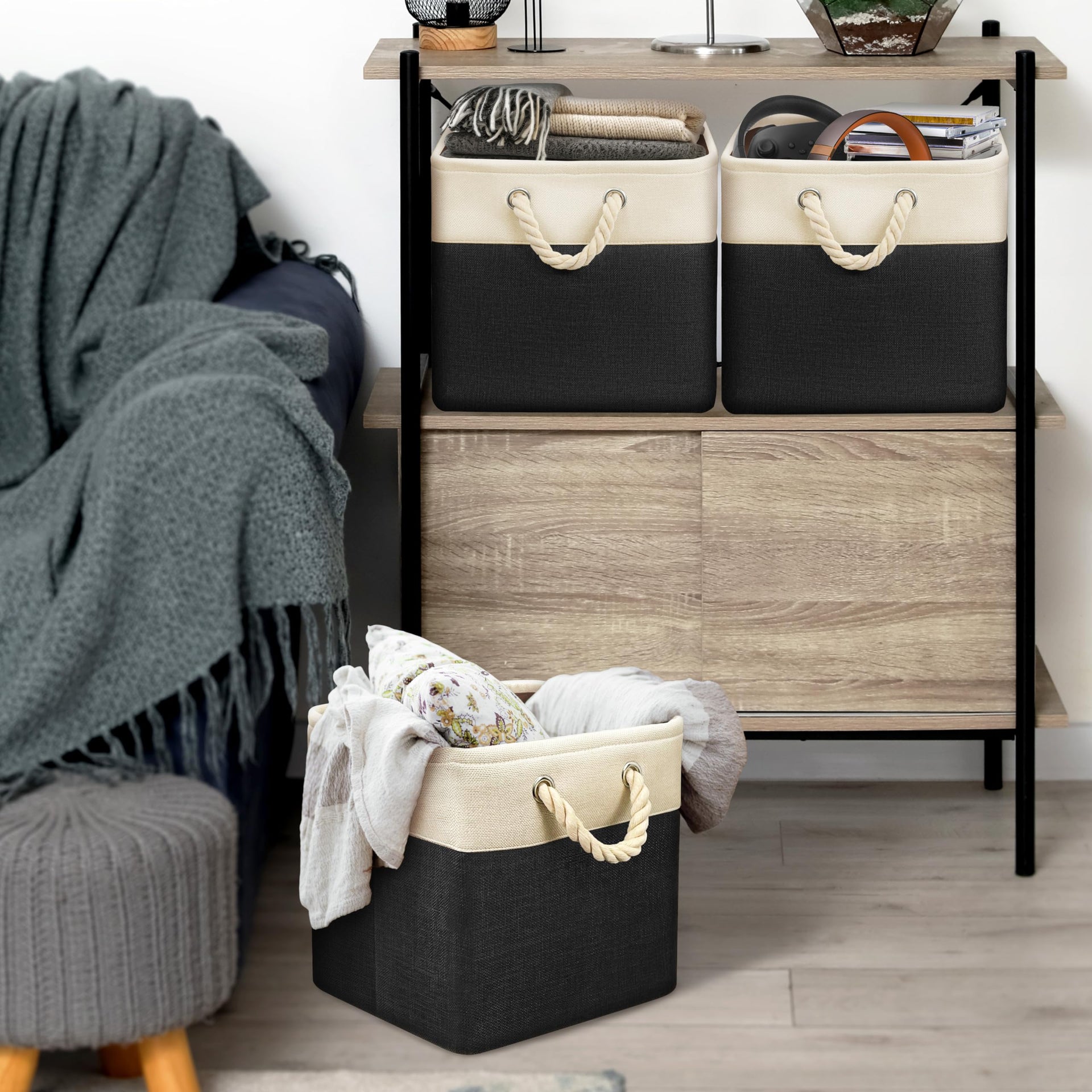 13" x 13" Large Fabric Storage Cubes (3 Count)