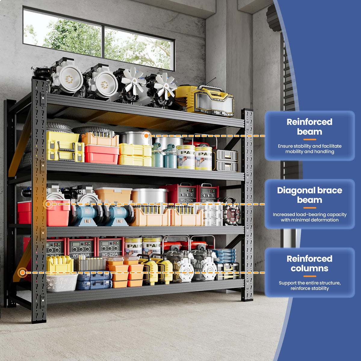 5000LBS Storage Shelves (4 Count)