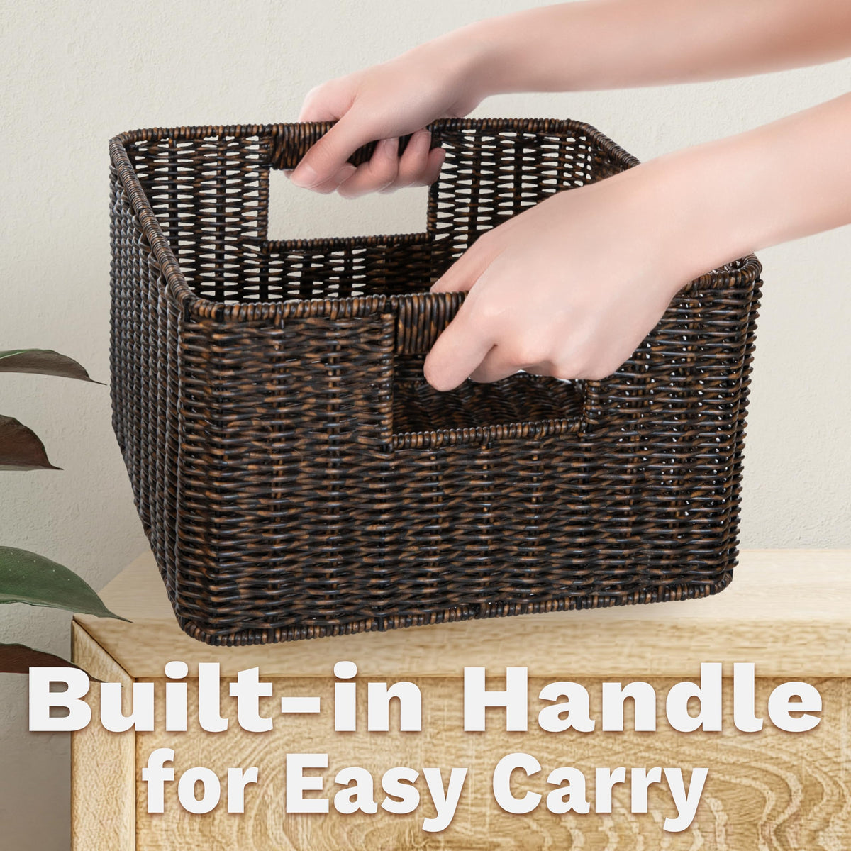 Wicker Storage Basket (3 Count)
