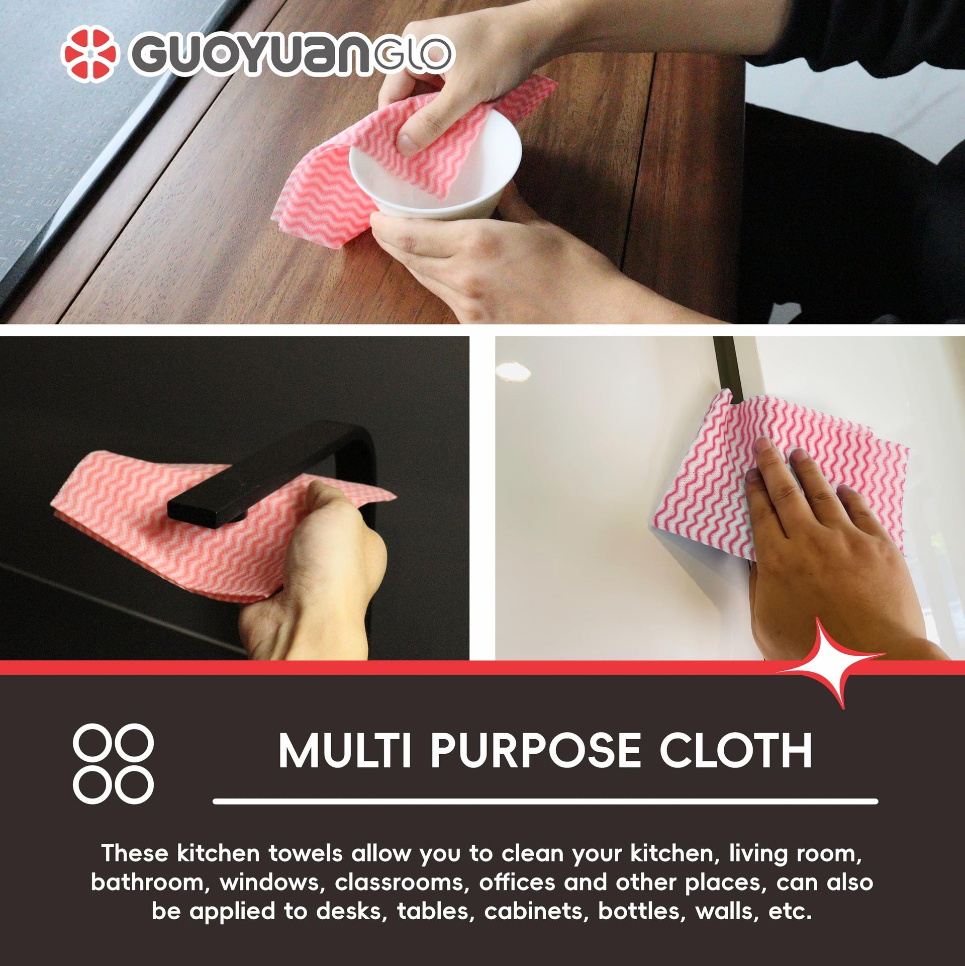 Disposable Dish Cloths Disposable Cleaning Towels Heavy Duty Reusable Cleaning Cloths Dish Rags for Kitchen (50 Count)
