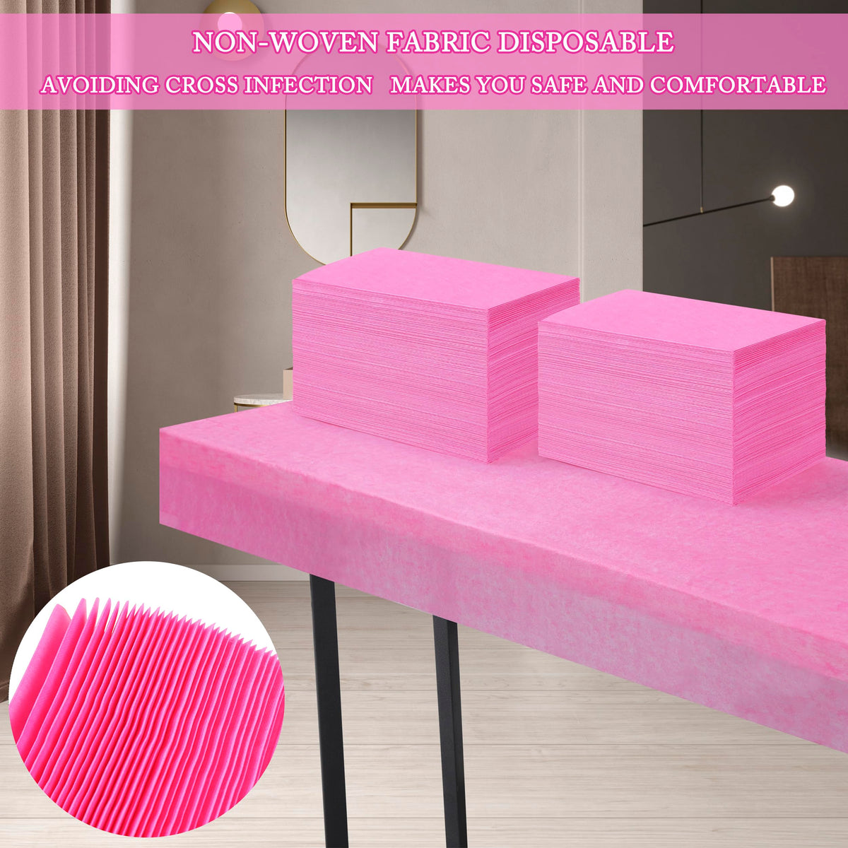 50 Pcs Disposable Bed Sheets 31" x 71" Massage Table Sheets Non Woven Fabric SPA Bed Cover Breathable for Massage Beauty Tattoos (50 Count)