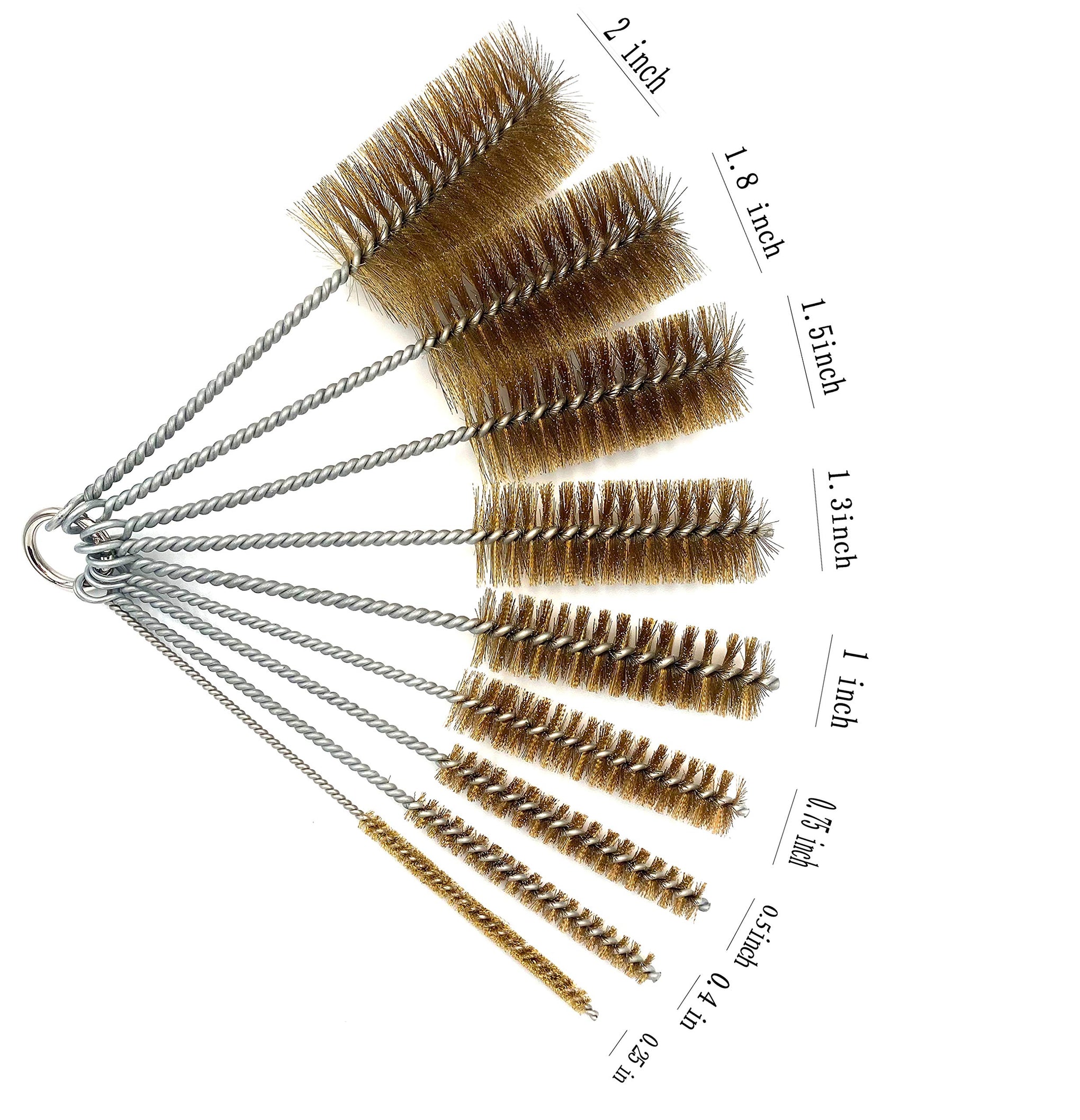 Pipe Cleaning Brush Set with Brass Bristles