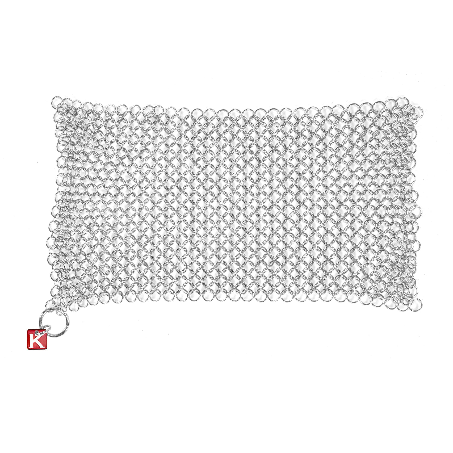 Knapp Made CM Scrubber 9" x 6" Small Ring Chainmail Cast Iron Scrubber