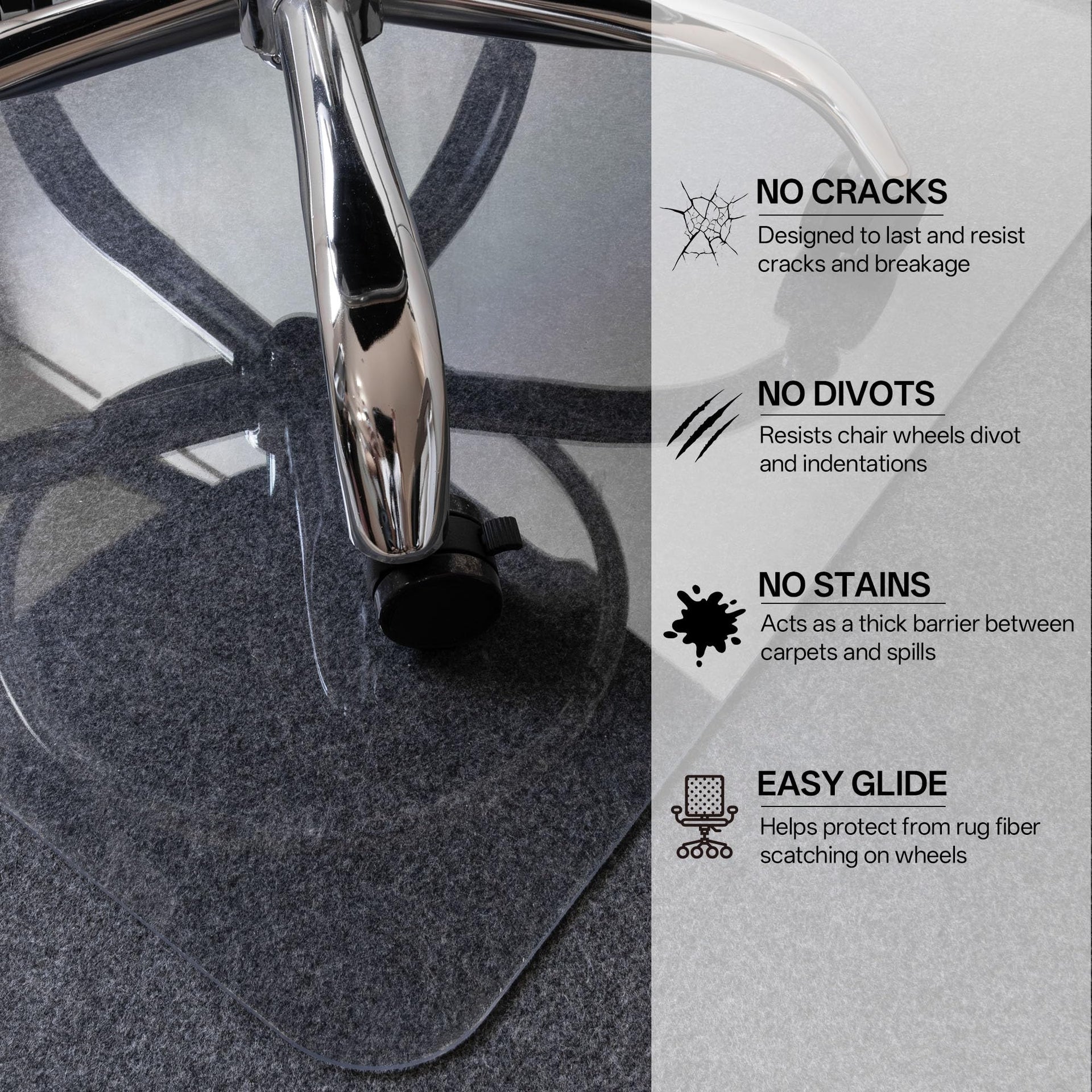Office Chair Mat for Medium Pile Carpets