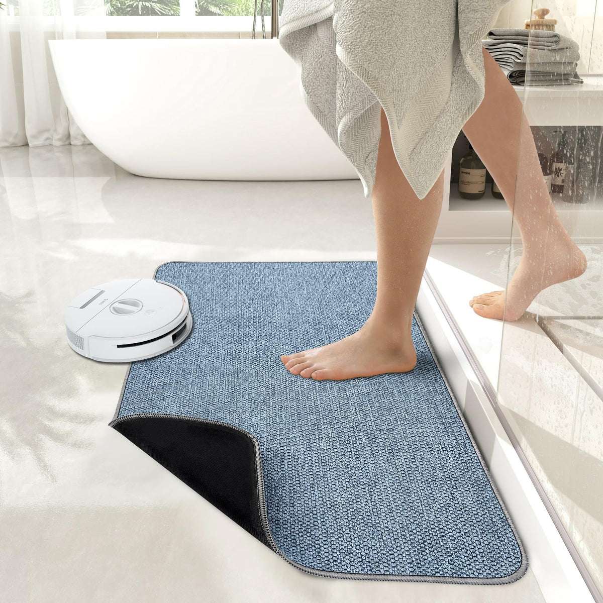 Bath Mat Ultra Thin Bathroom Rugs (5.33 Sq Ft)