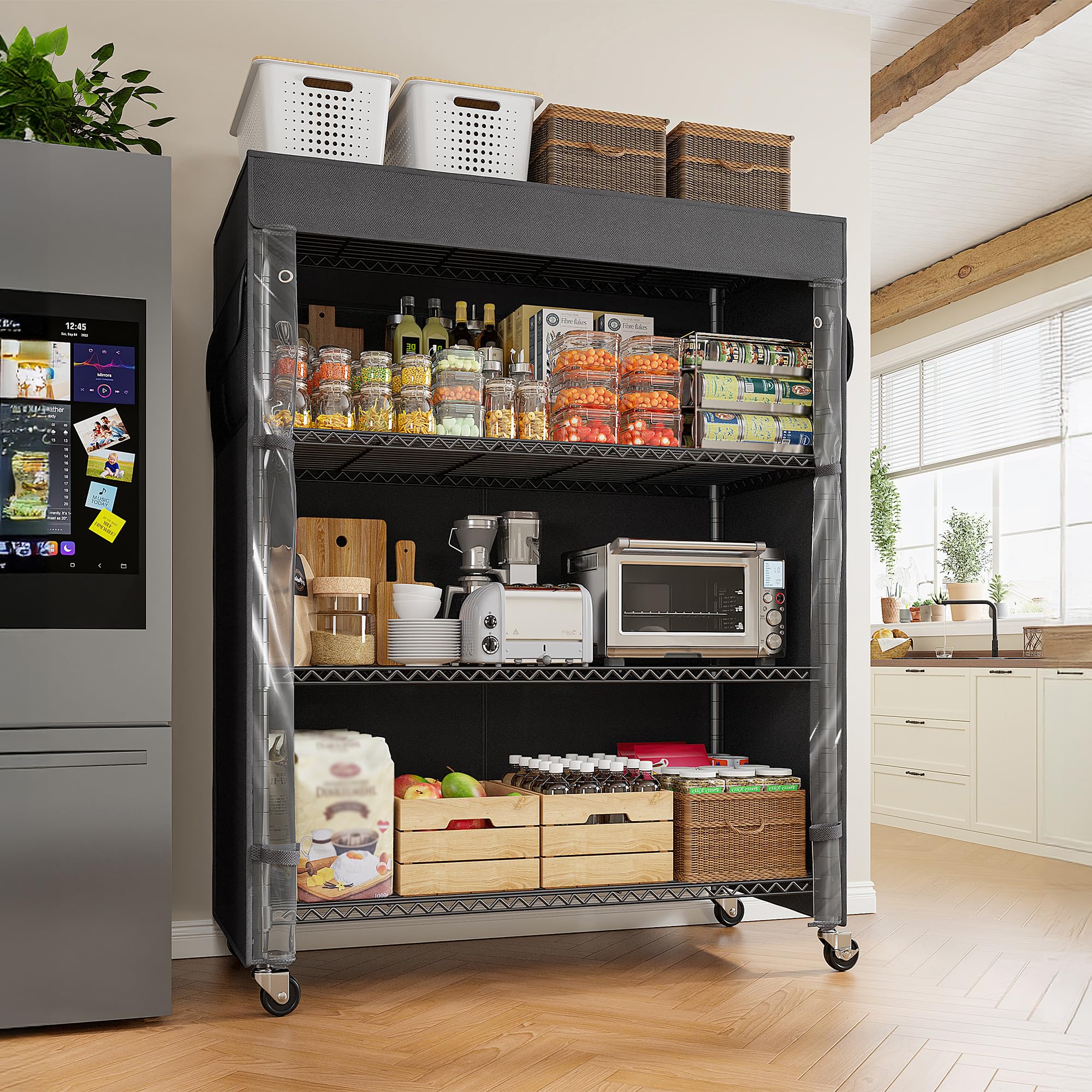 4 Tier Shelving Unit with Cover