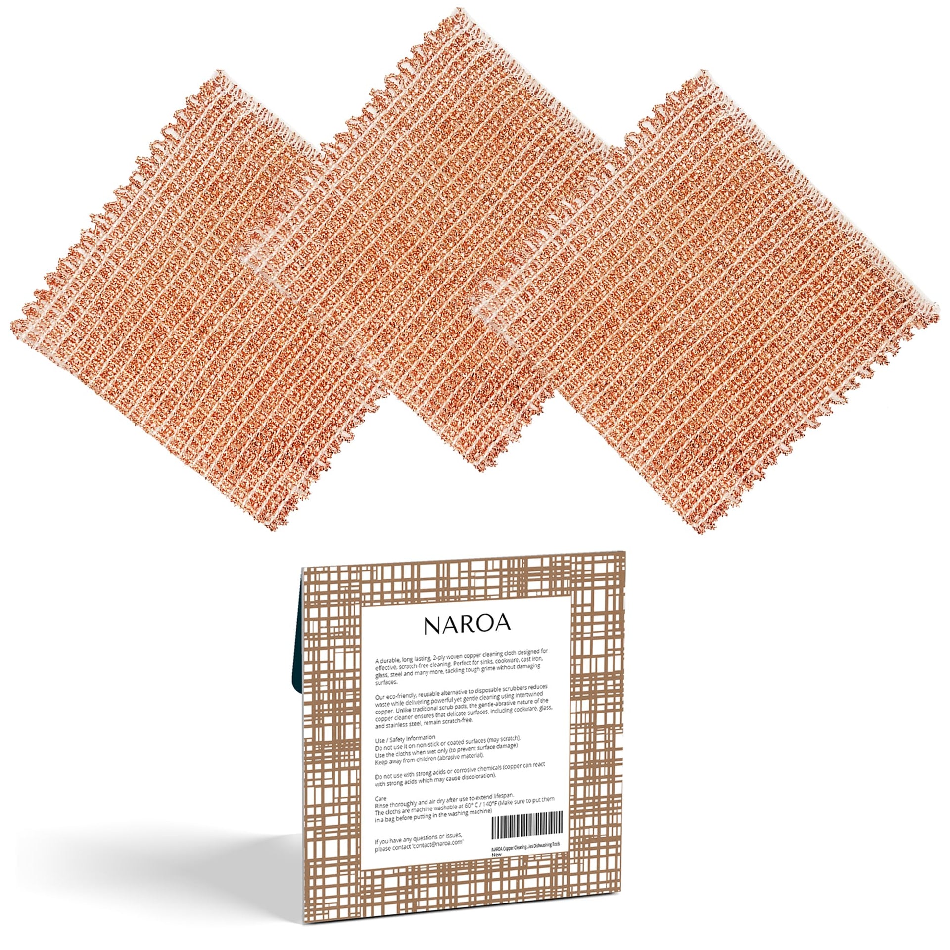 Copper Scrubbing Pads 3 Pack (3 Count)