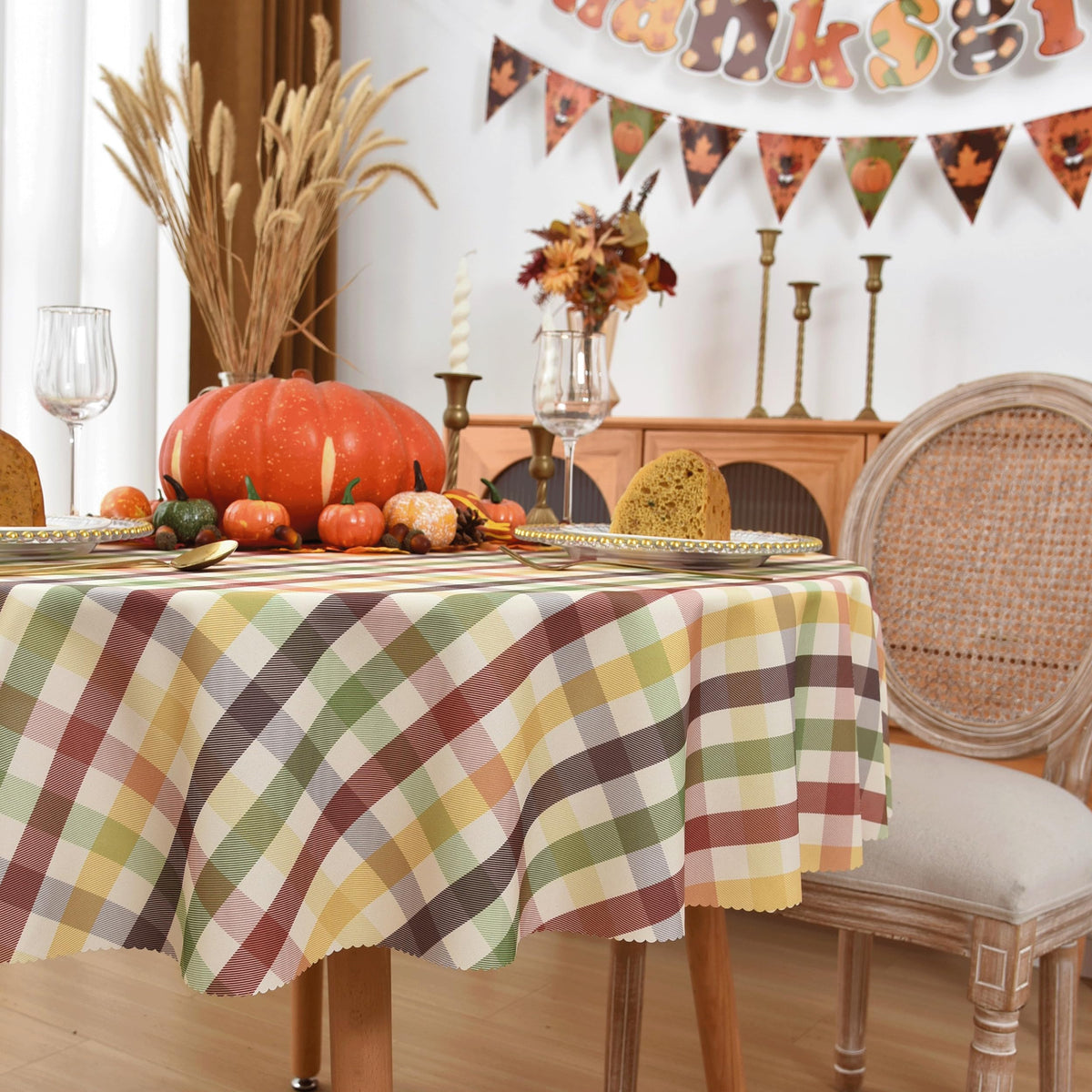Waterproof Plaid Tablecloth Fabric