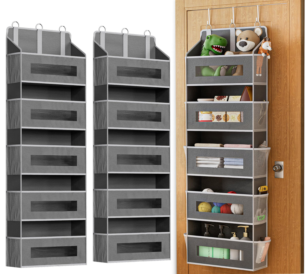 2 Pack 5 Tier Over The Door Organizer Space (2 Count)