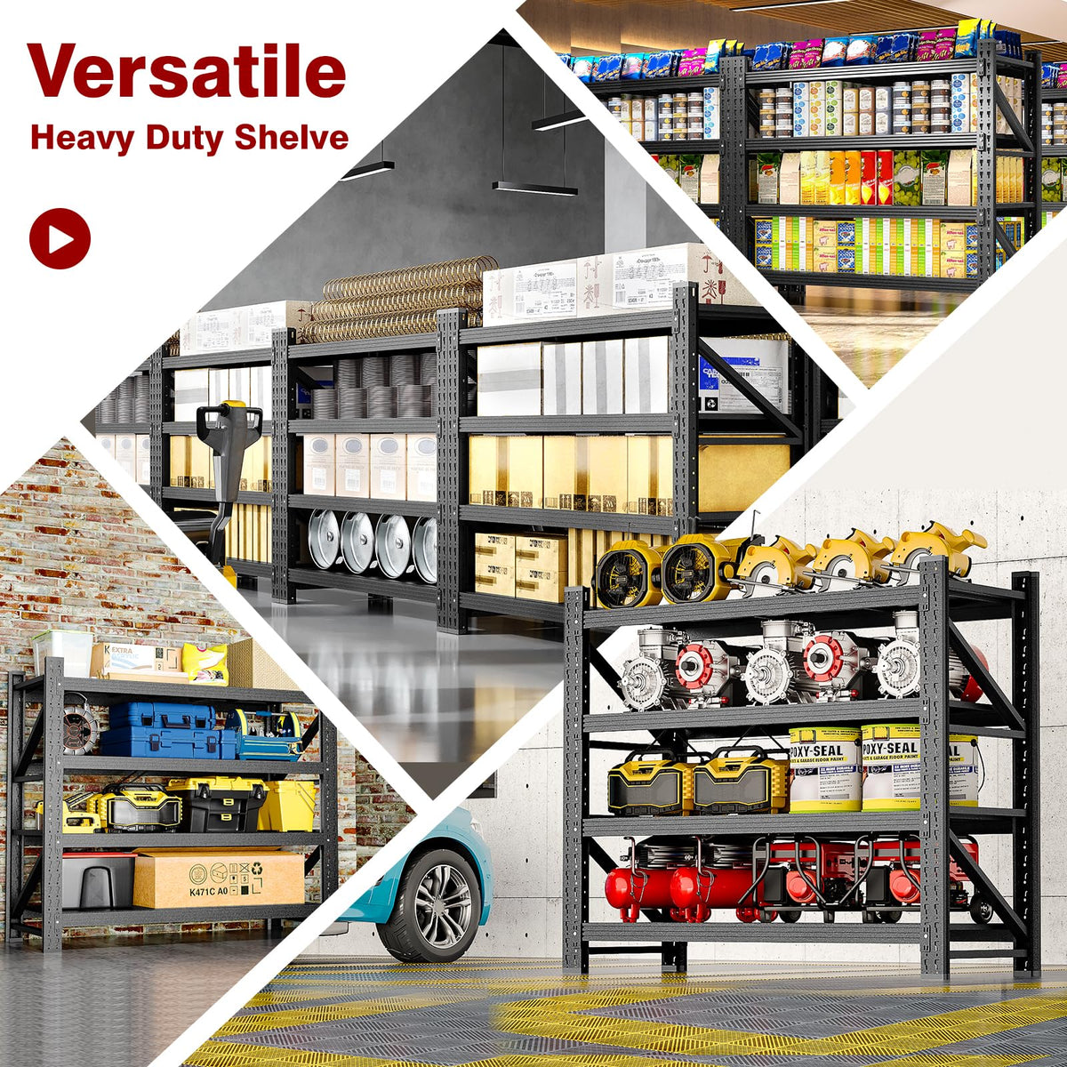 3000LBS Metal Steel Storage Shelves