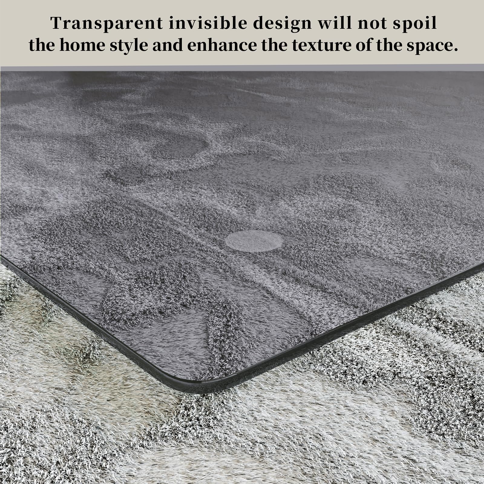 Tempered Glass] 48" x 72" Glass Office Chair Mat for Carpet