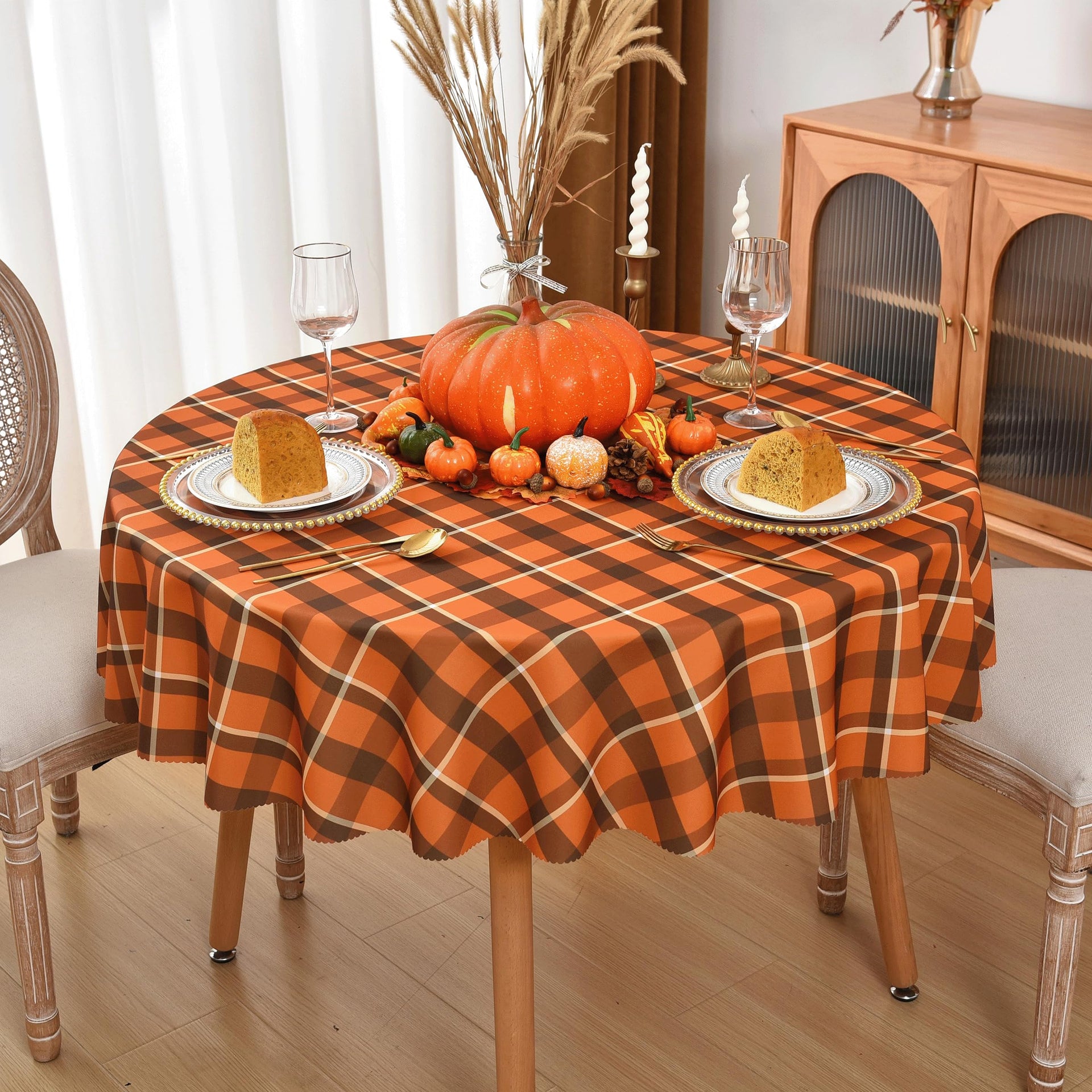 Waterproof Plaid Tablecloth Fabric