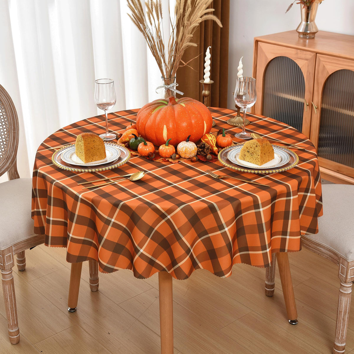 Waterproof Plaid Tablecloth Fabric