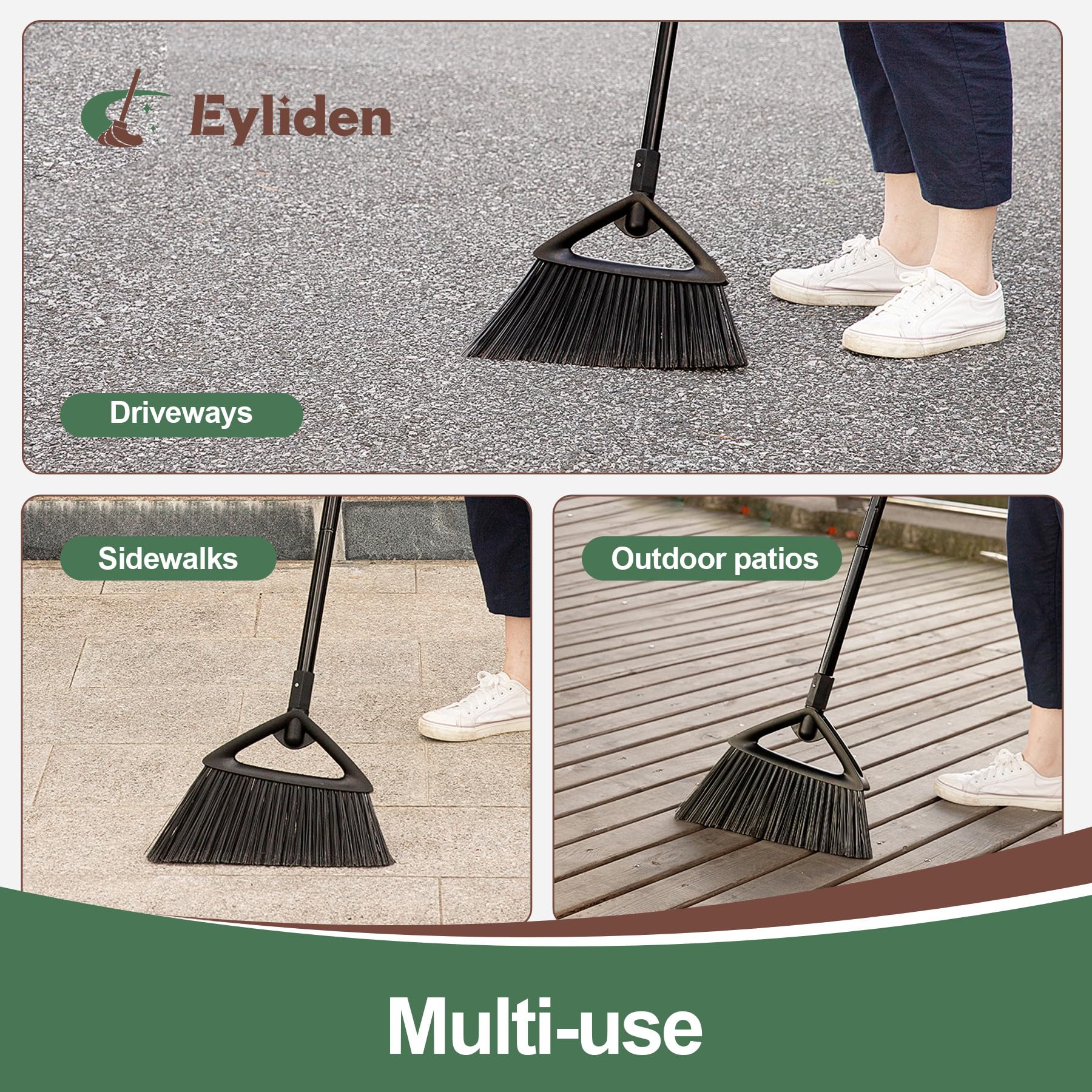 Angle Broom with 57" Long Handle