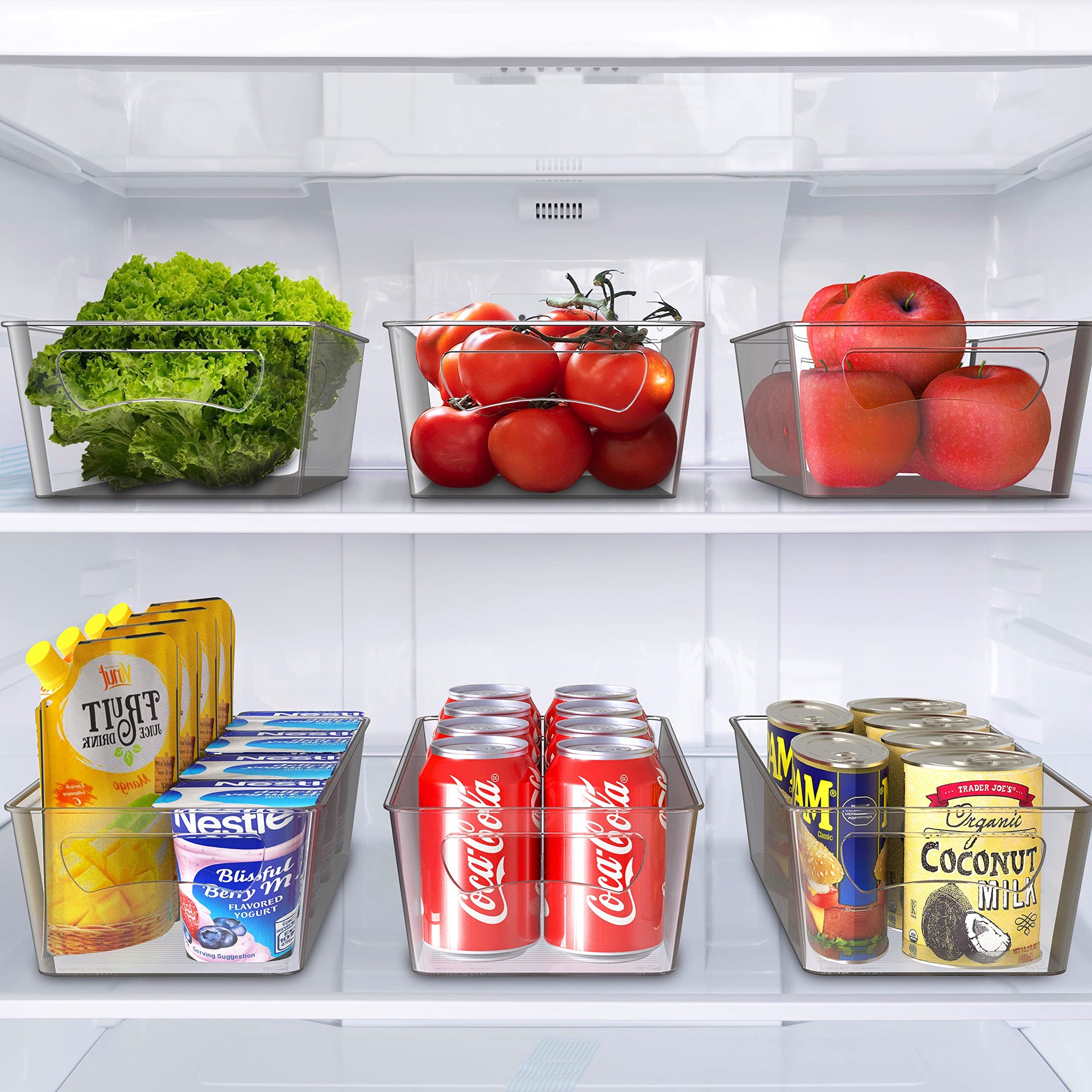Clear Fridge Organizer Bin Storage
