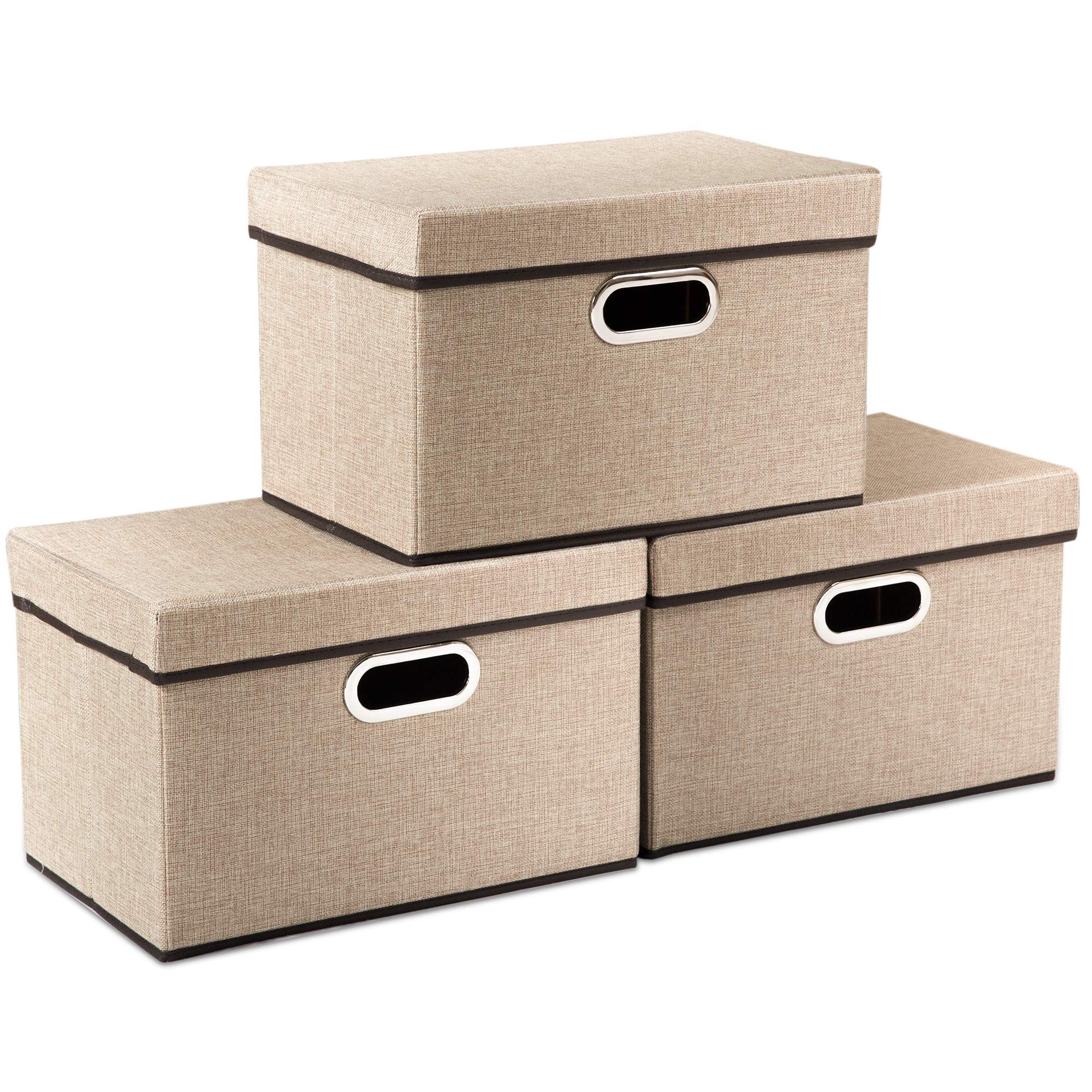 Collapsible Storage Cubes with Lids [3 (3 Count)