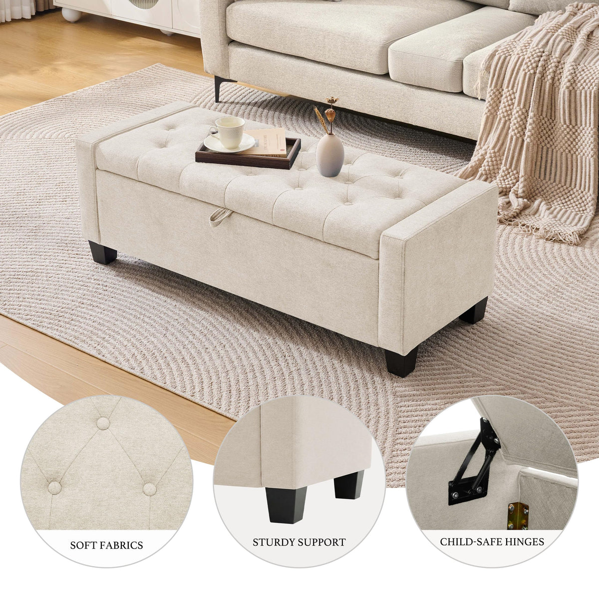43" Ottoman with Storage