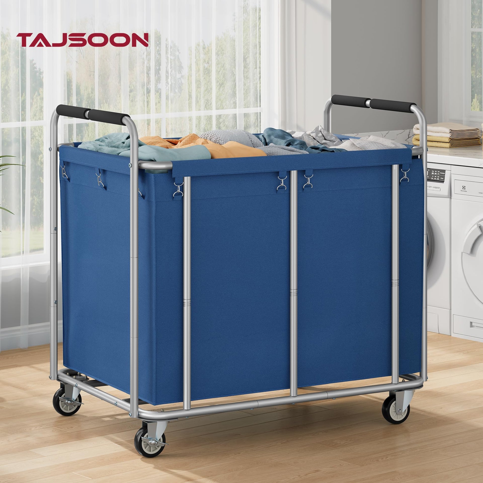 Heavy Duty Laundry Cart with Wheels 450L