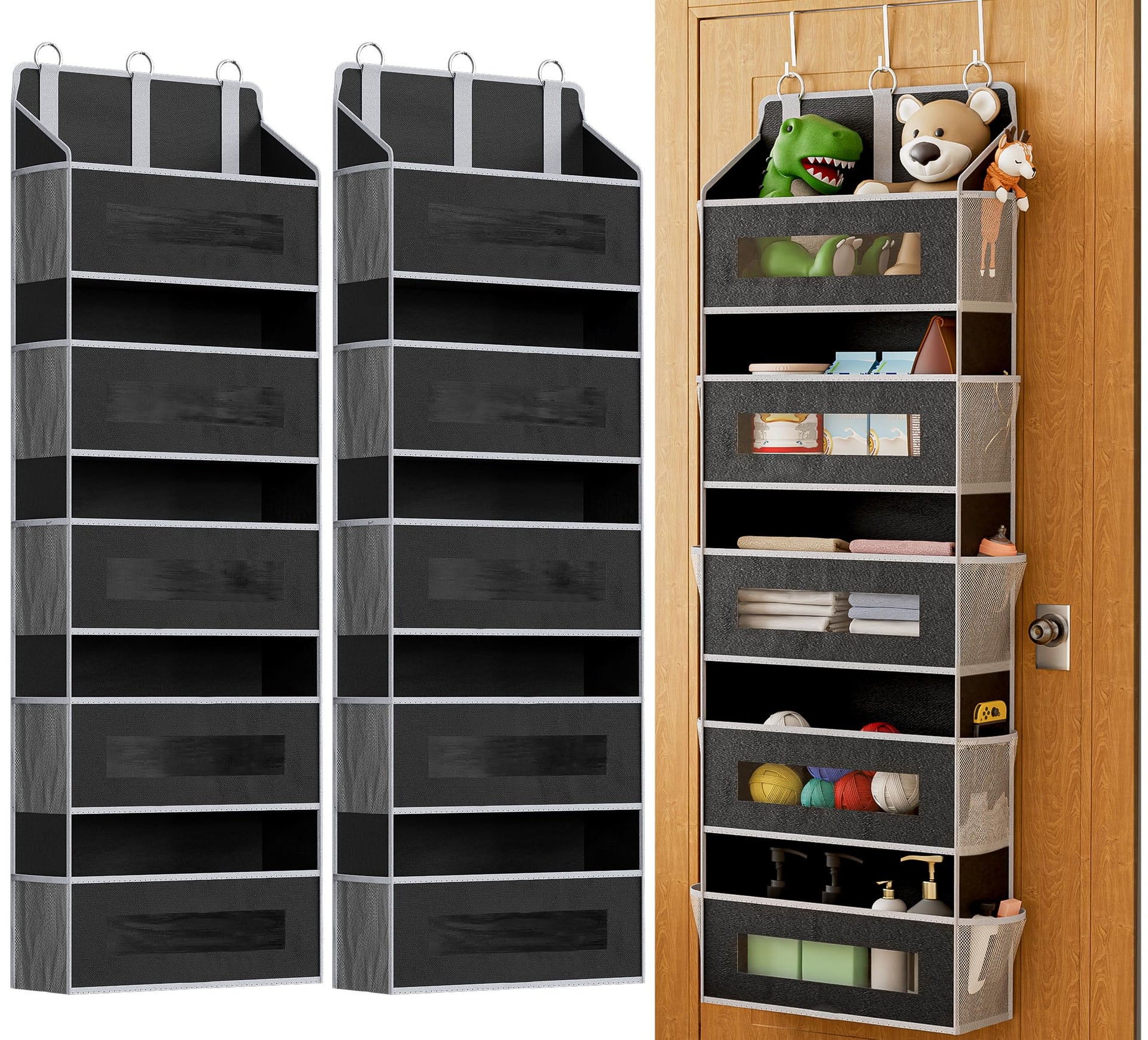2 Pack 5 Tier Over The Door Organizer Space (2 Count)