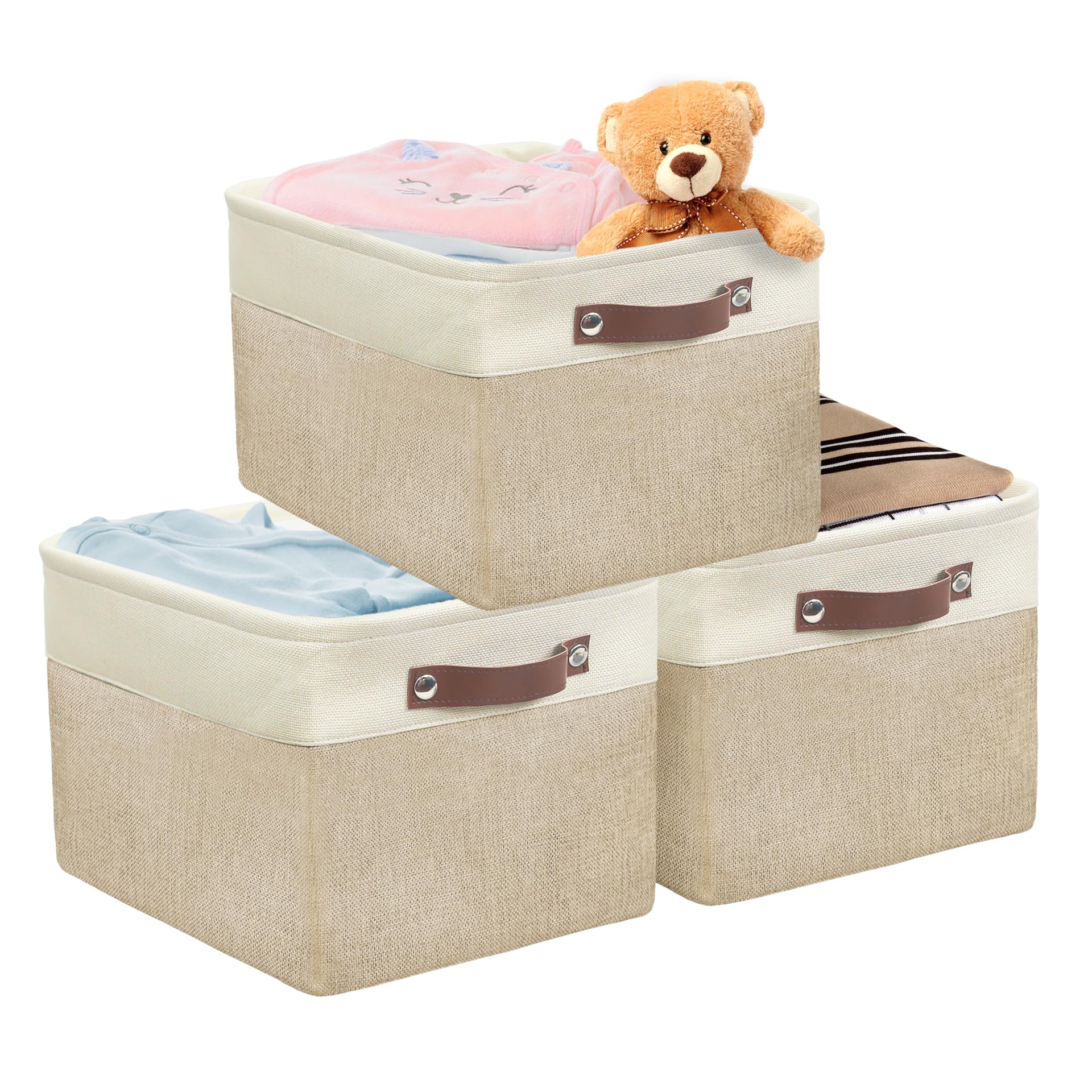 15" x 11" Large Fabric Storage Bin (3 Count)