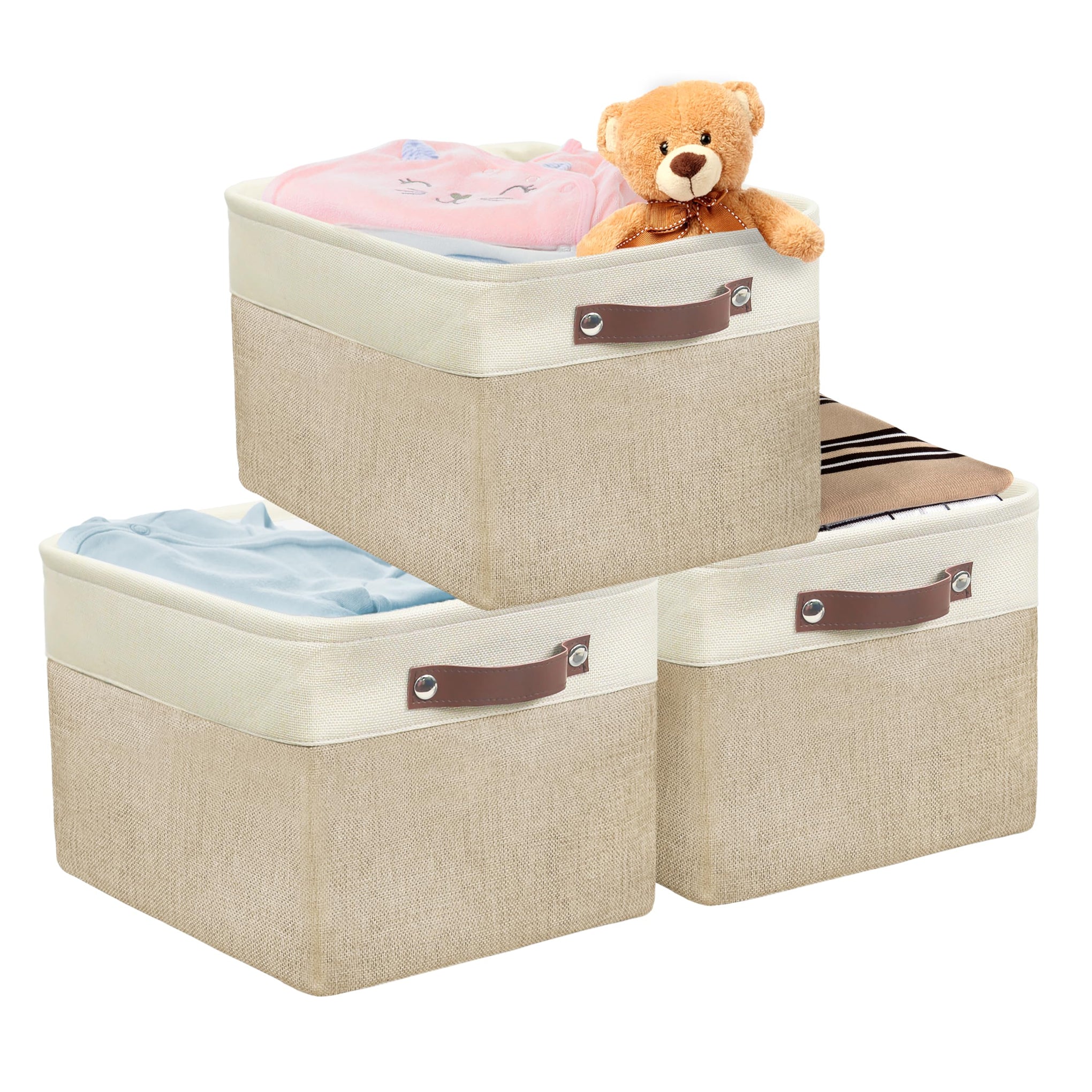 15" x 11" Large Fabric Storage Bin (3 Count)